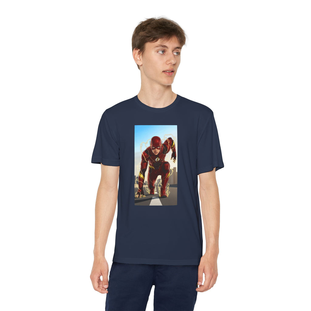 The Flash Superhero Marvel Youth T-Shirt, Kid's Superhero Tee, Children's Graphic Shirt, Comic Book Character Top, Kids Costume Apparel