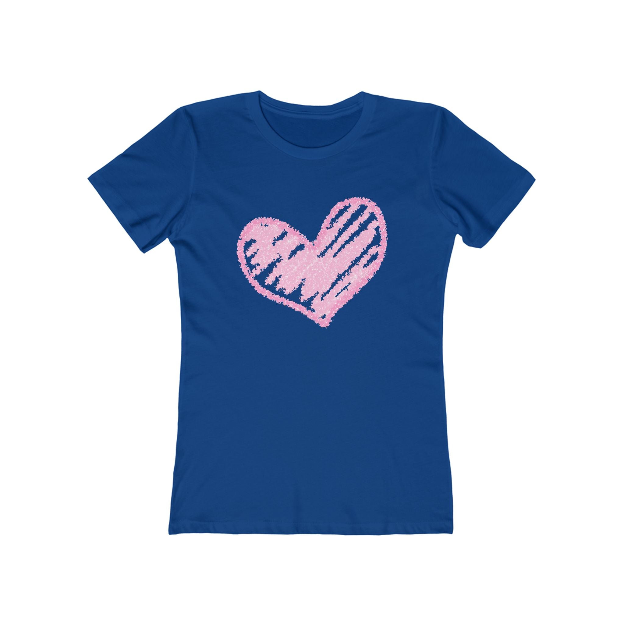 Heart Chic Women's Boyfriend Tee, Casual Outfits, Gift for Her, Weekend Wear, Trendy Style, Everyday Comfort
