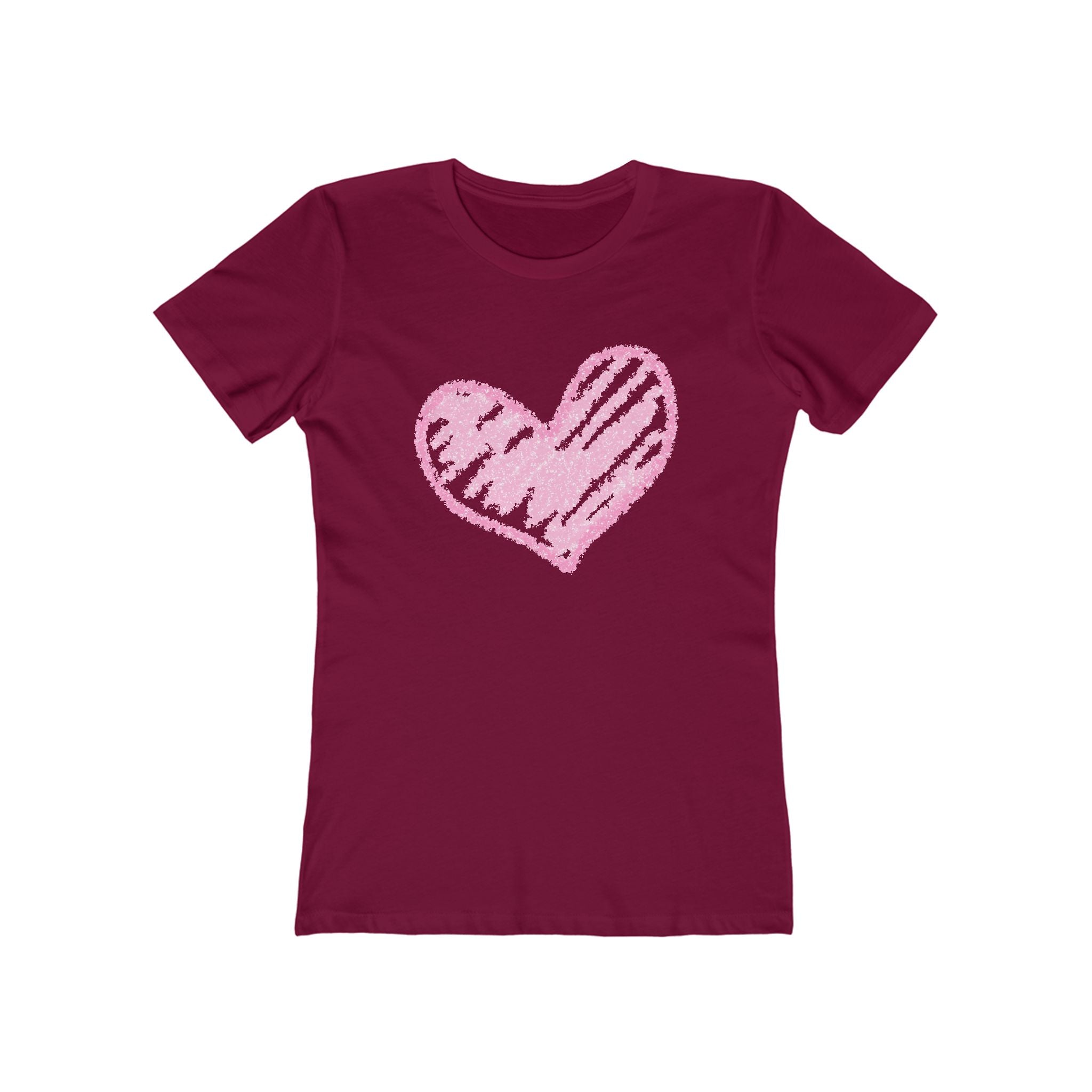 Heart Chic Women's Boyfriend Tee, Casual Outfits, Gift for Her, Weekend Wear, Trendy Style, Everyday Comfort