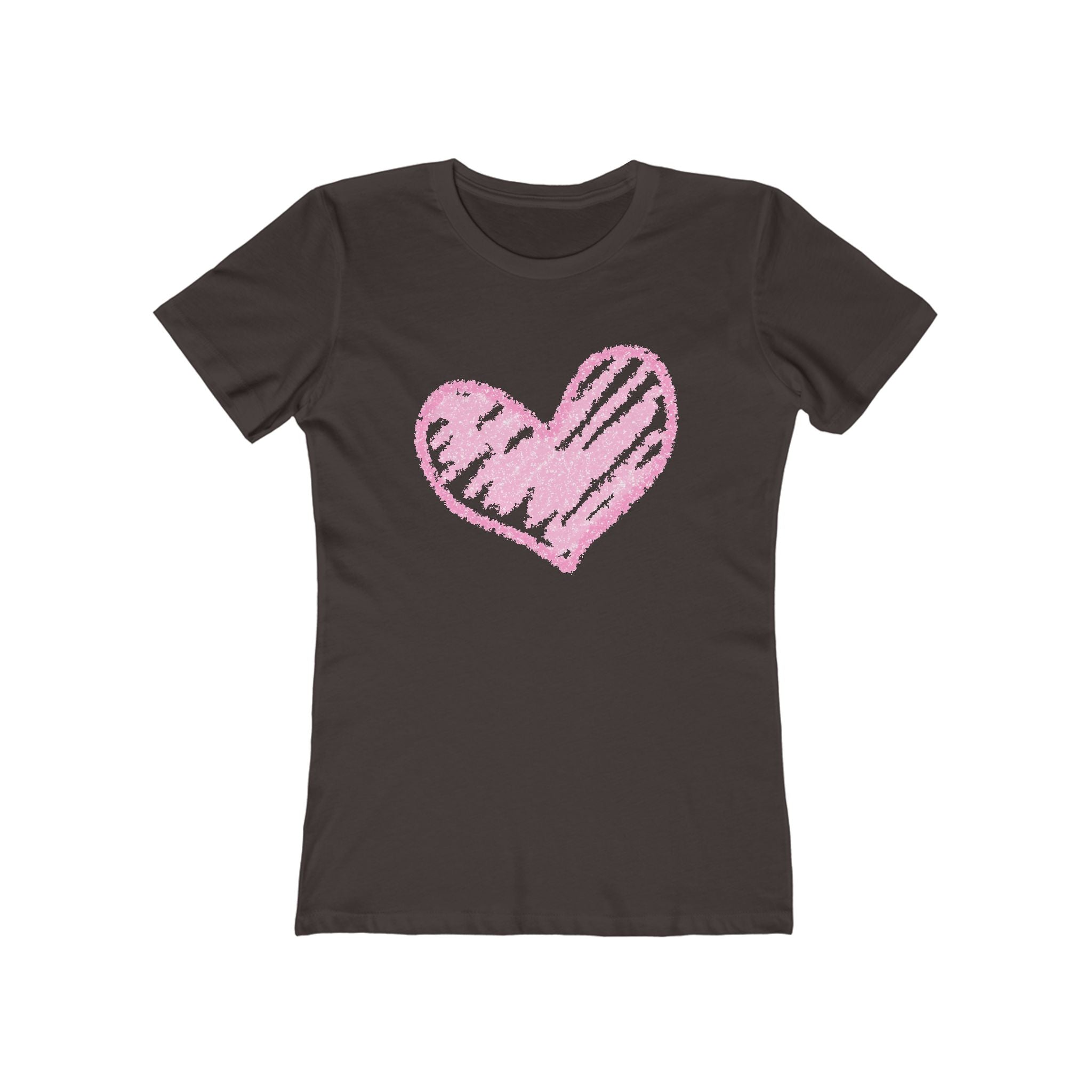 Heart Chic Women's Boyfriend Tee, Casual Outfits, Gift for Her, Weekend Wear, Trendy Style, Everyday Comfort