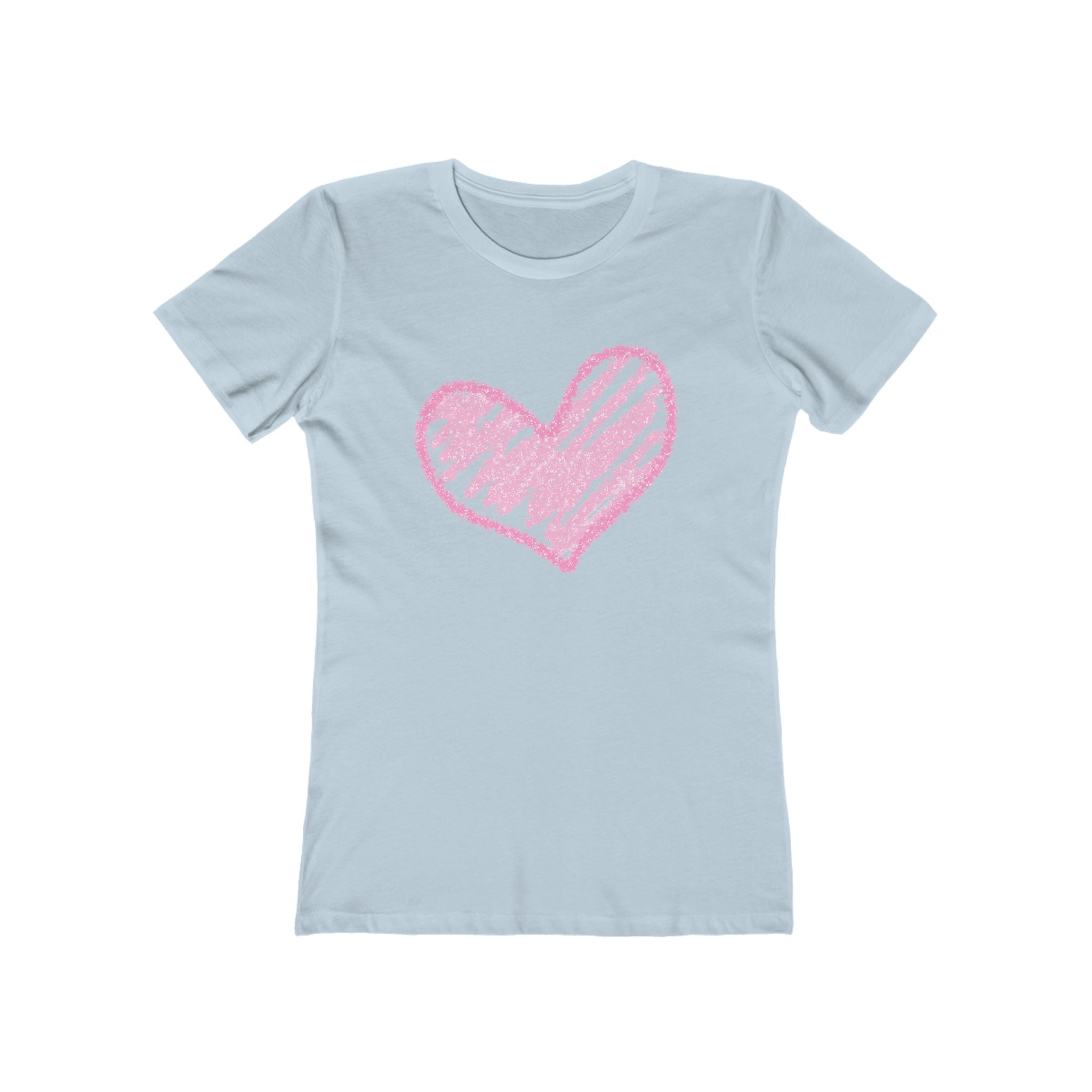 Heart Chic Women's Boyfriend Tee, Casual Outfits, Gift for Her, Weekend Wear, Trendy Style, Everyday Comfort