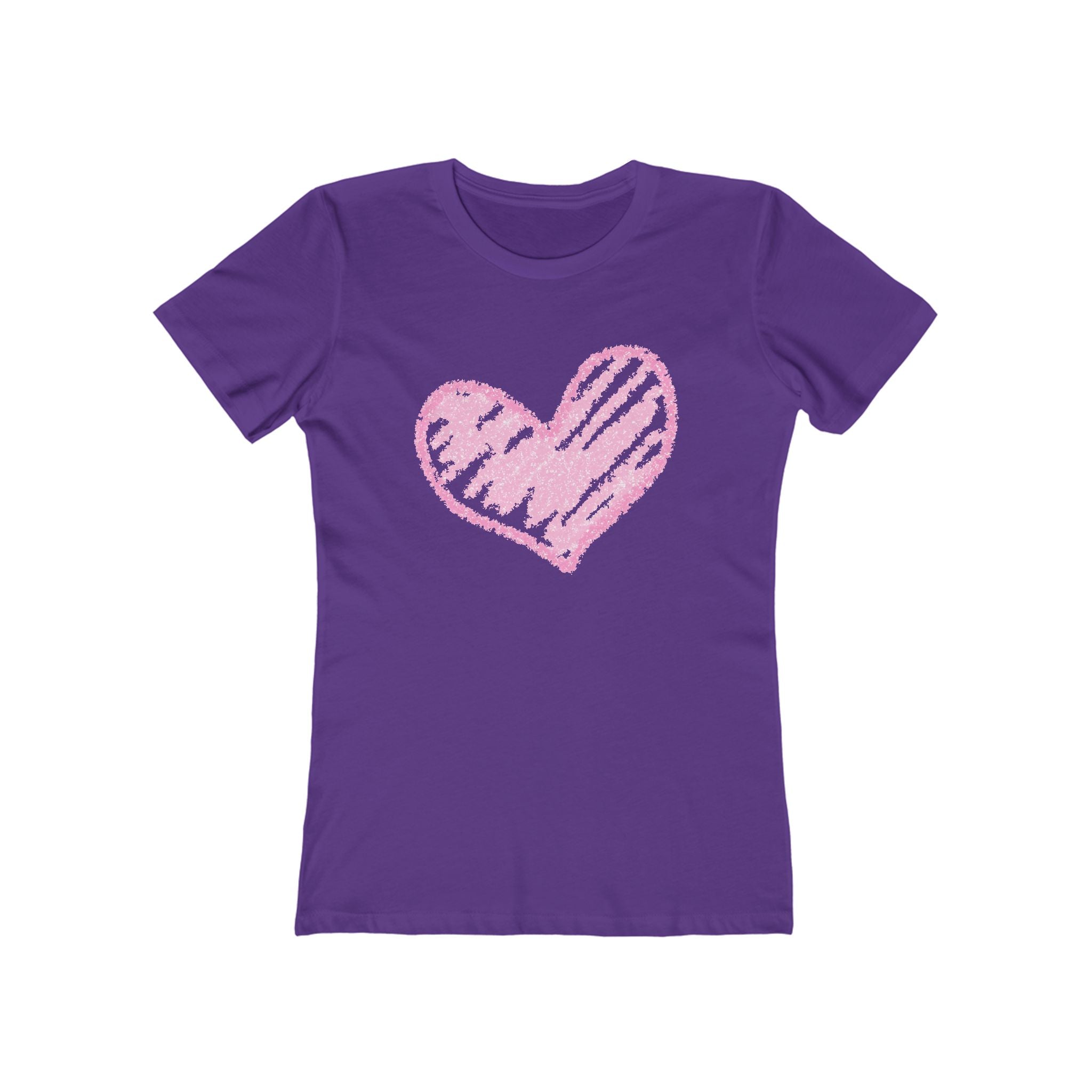 Heart Chic Women's Boyfriend Tee, Casual Outfits, Gift for Her, Weekend Wear, Trendy Style, Everyday Comfort