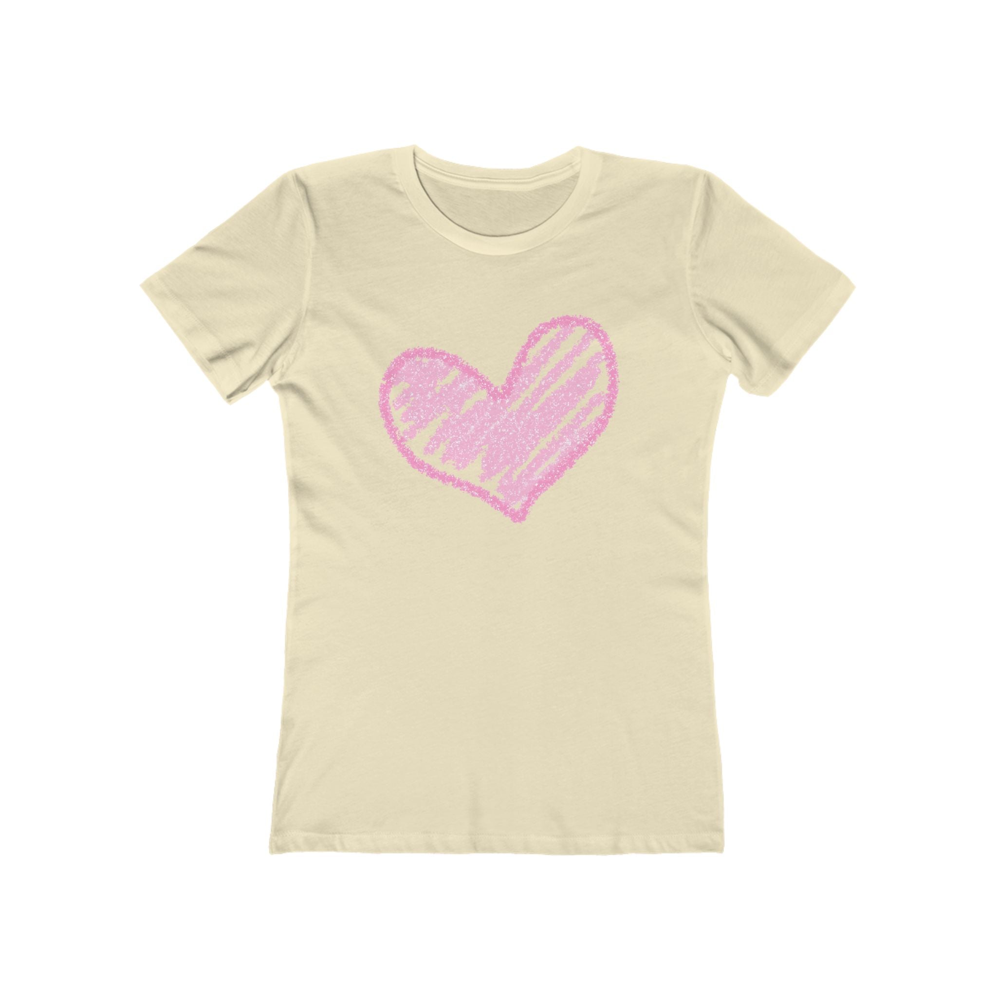 Heart Chic Women's Boyfriend Tee, Casual Outfits, Gift for Her, Weekend Wear, Trendy Style, Everyday Comfort