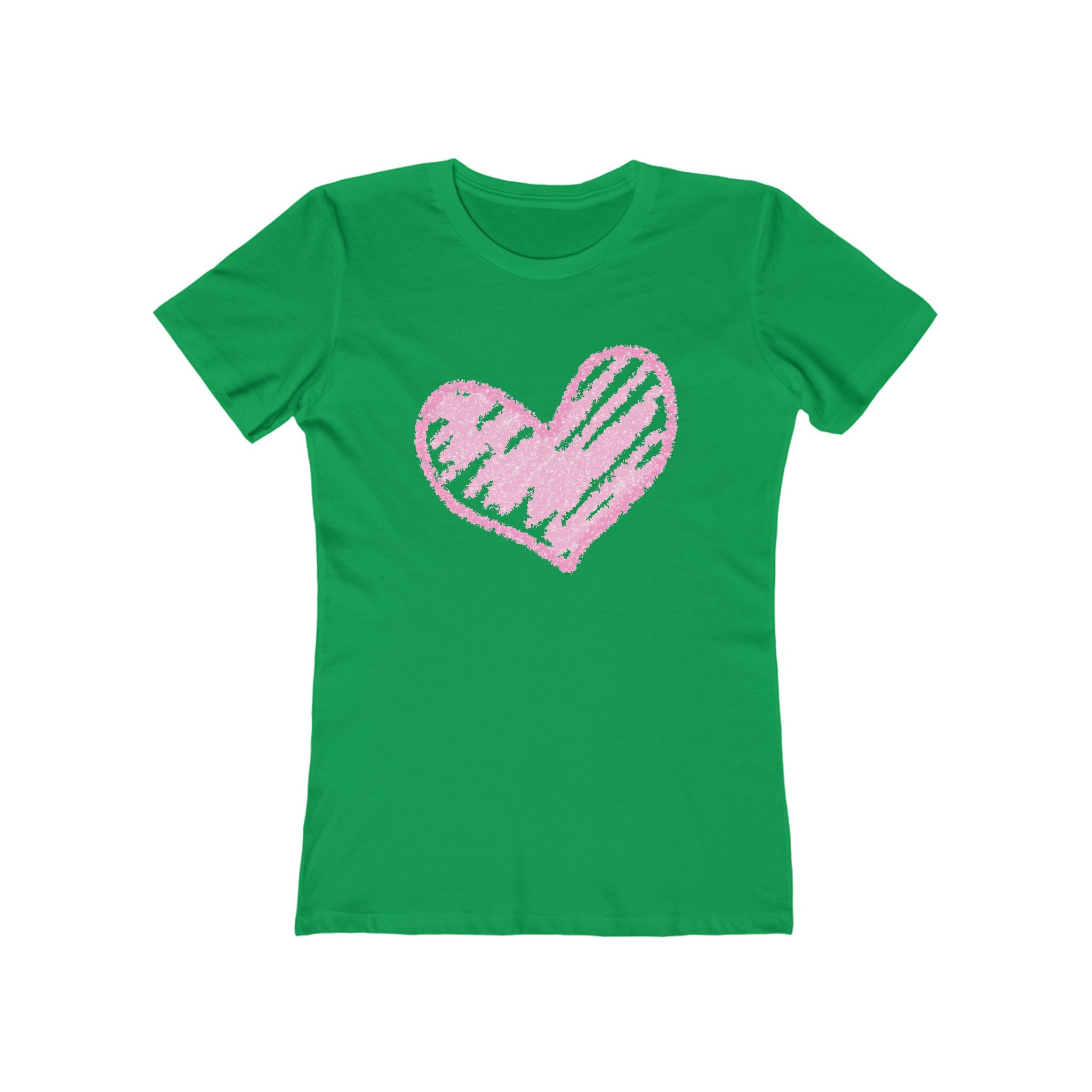 Heart Chic Women's Boyfriend Tee, Casual Outfits, Gift for Her, Weekend Wear, Trendy Style, Everyday Comfort
