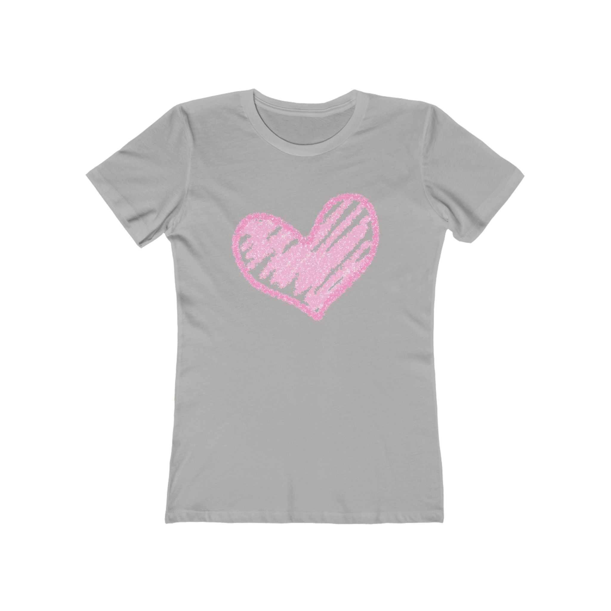 Heart Chic Women's Boyfriend Tee, Casual Outfits, Gift for Her, Weekend Wear, Trendy Style, Everyday Comfort