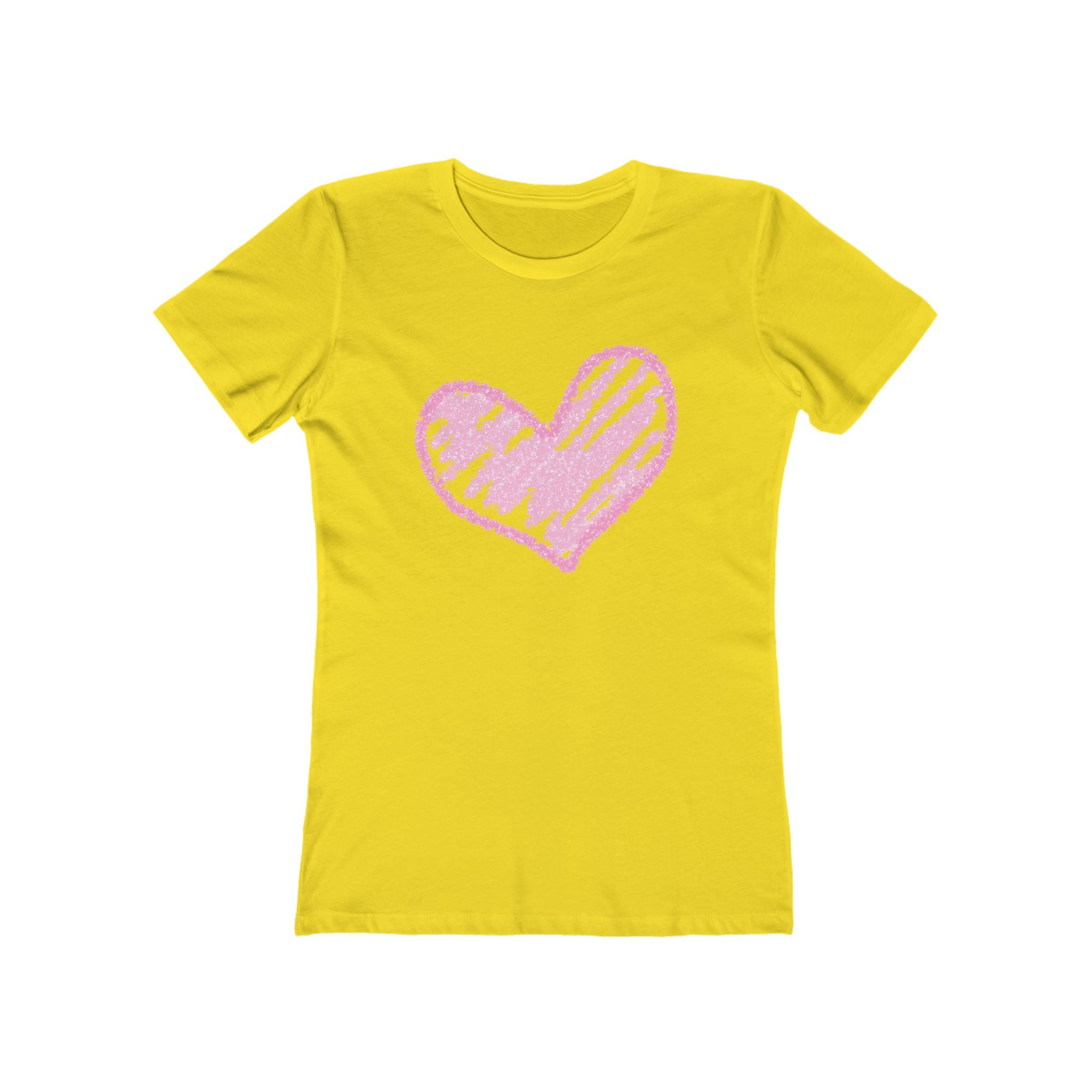 Heart Chic Women's Boyfriend Tee, Casual Outfits, Gift for Her, Weekend Wear, Trendy Style, Everyday Comfort
