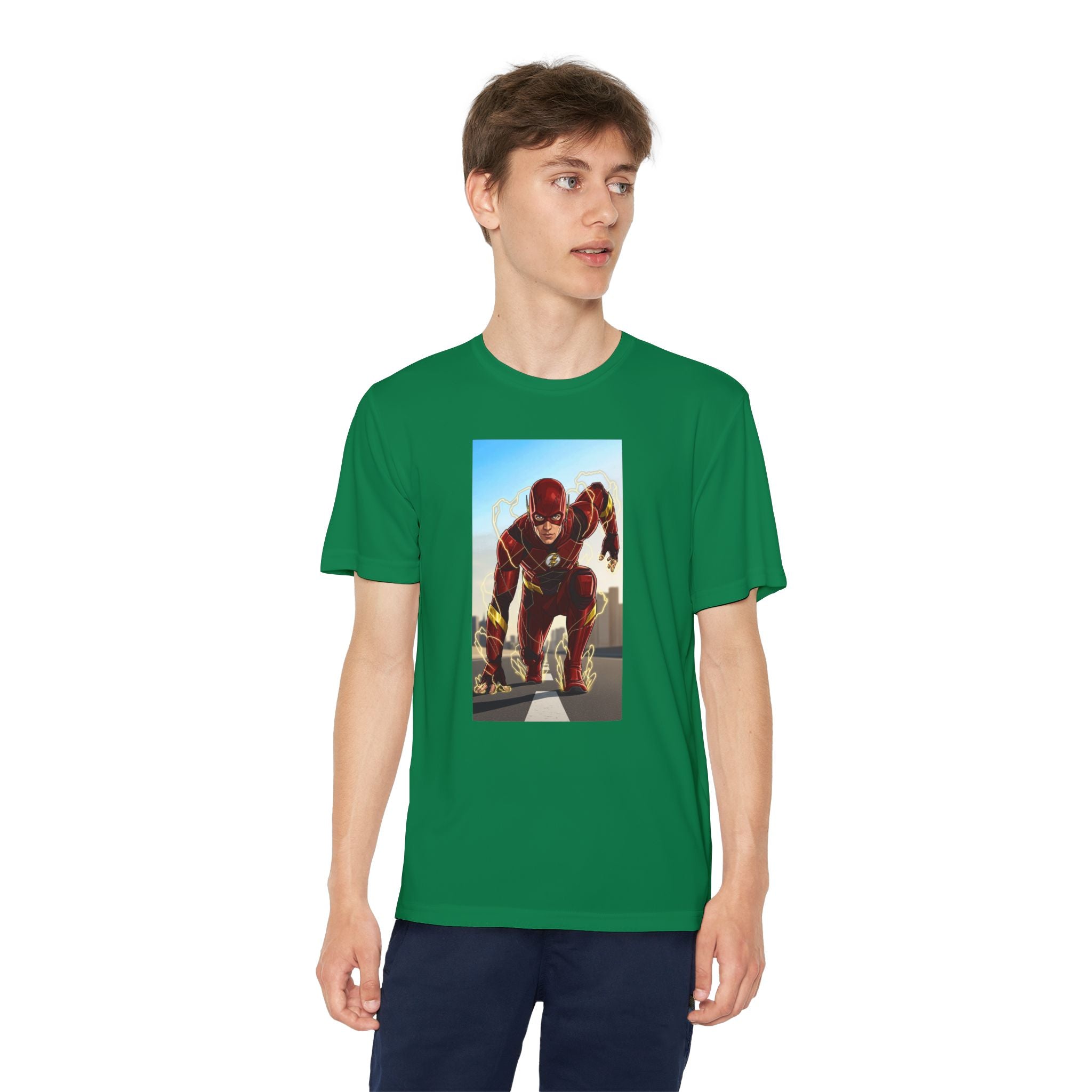 The Flash Superhero Marvel Youth T-Shirt, Kid's Superhero Tee, Children's Graphic Shirt, Comic Book Character Top, Kids Costume Apparel