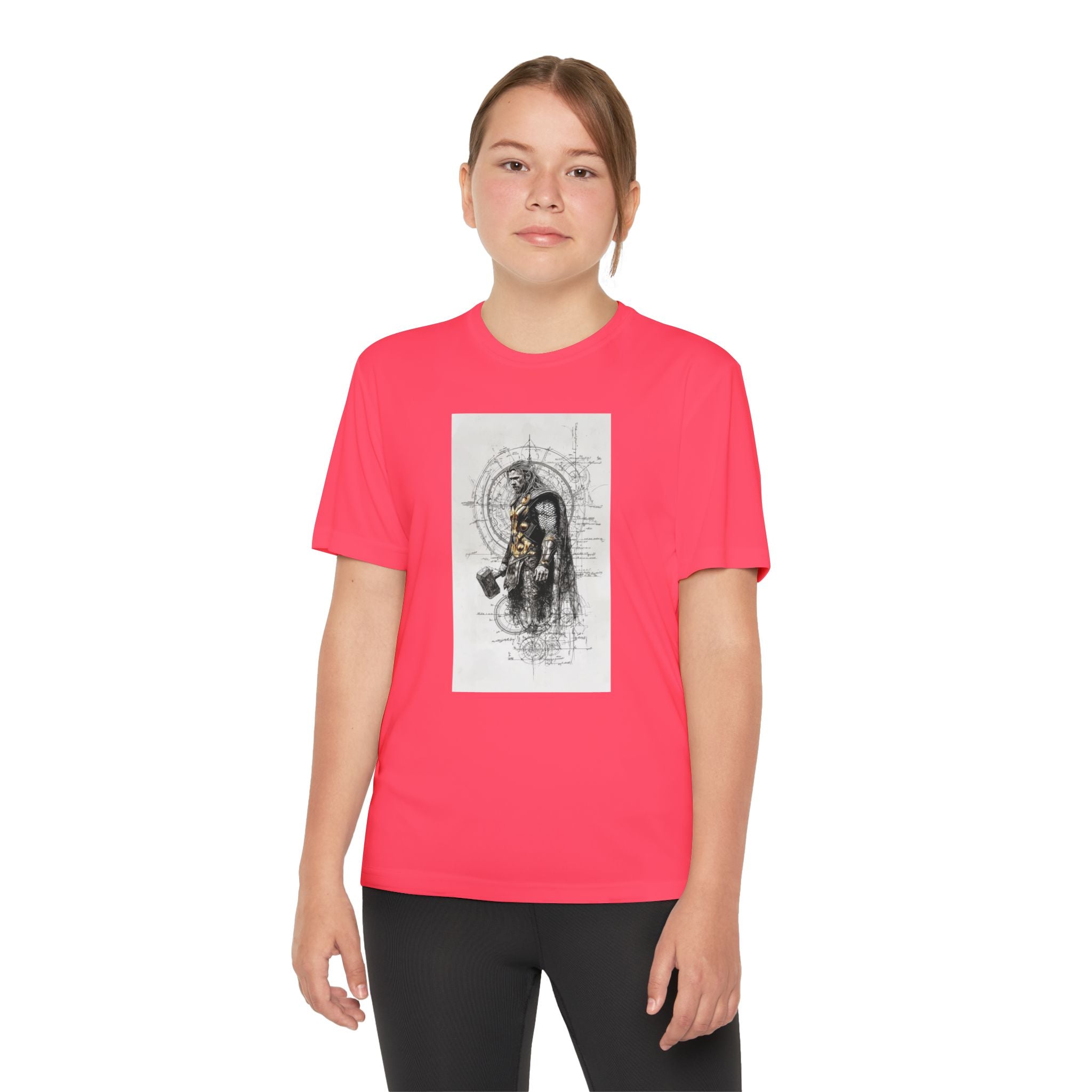Superhero Youth T-Shirt Sports Graphic Tee, Cool Athletic Shirt for Kids