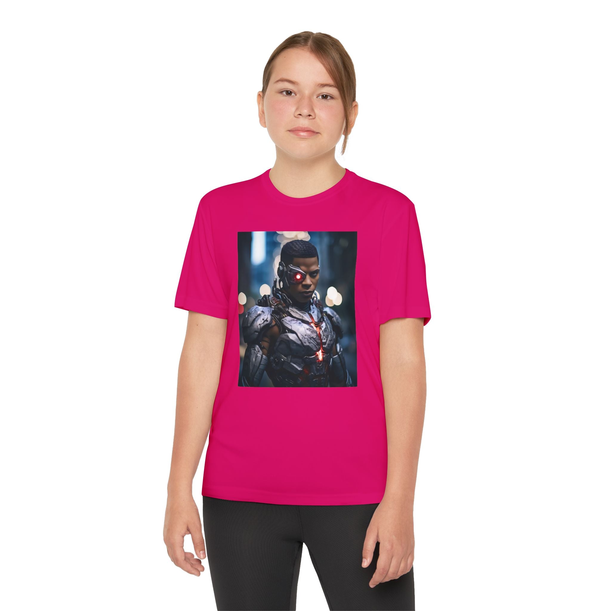 Cyborg Superhero Marvel Patriotic, Kids Graphic T-Shirt, Boys Hero Top, Girls Comic Book Clothing, Birthday