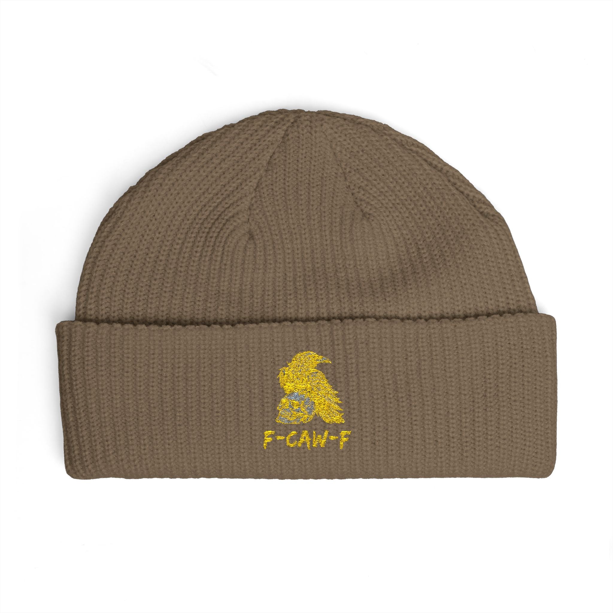 F-CAW-F Beanie Hat - Knit Winter Cap, Warm Headwear, Cozy Skull Cap, Cute Slouchy Beanie, Stylish Knit Beanie