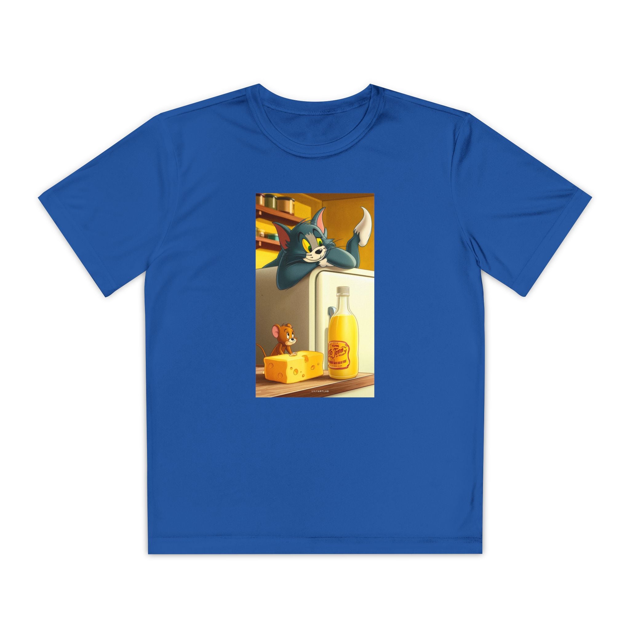 Youth Competitor Tee with Tom And Jerry design, Cartoon Graphic Kid's T-Shirt, Kids Tee, Children's Clothing, Funny Tee for Boys and Girls