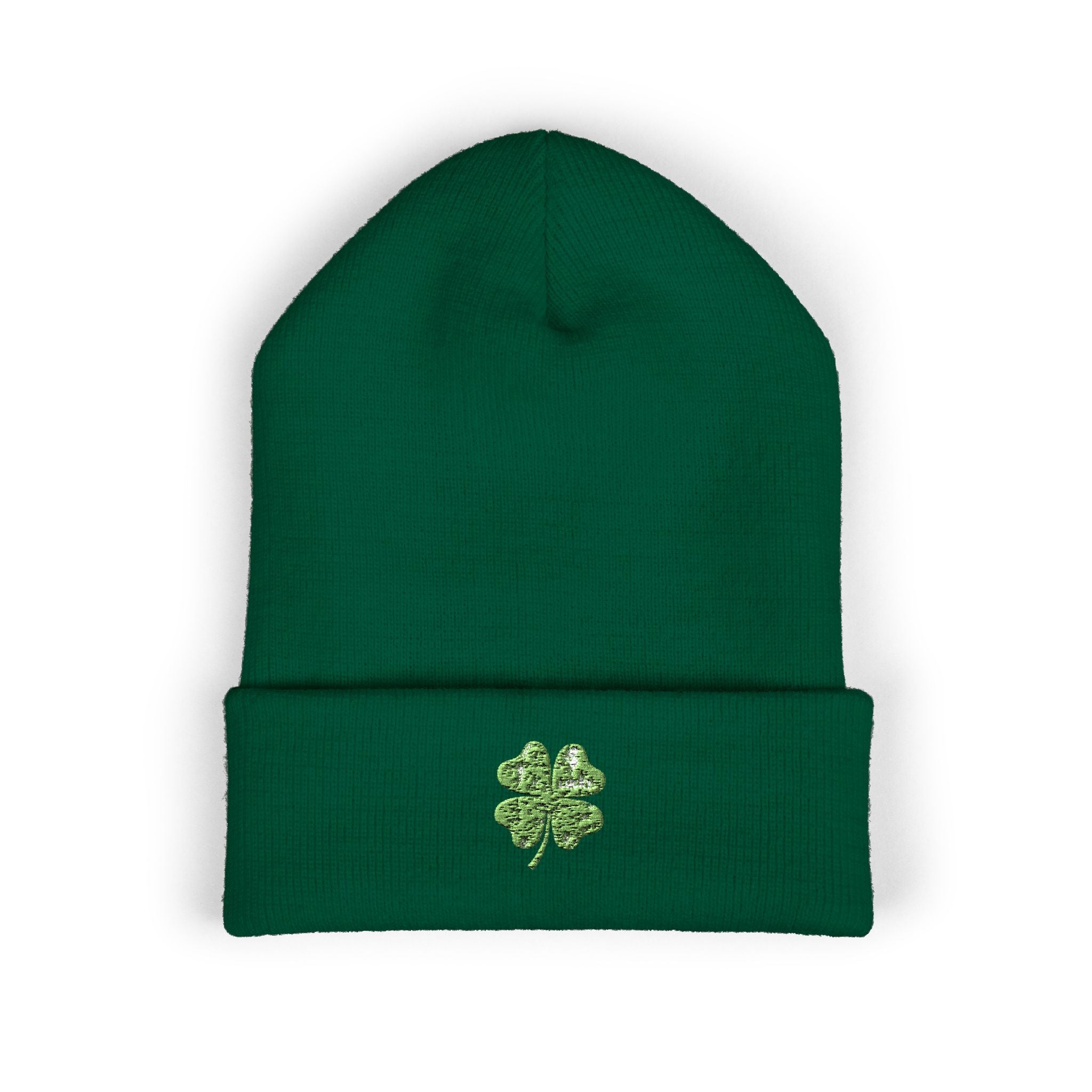 St. Patrick's Day 4-Leaf Clover Embroidered Beanie