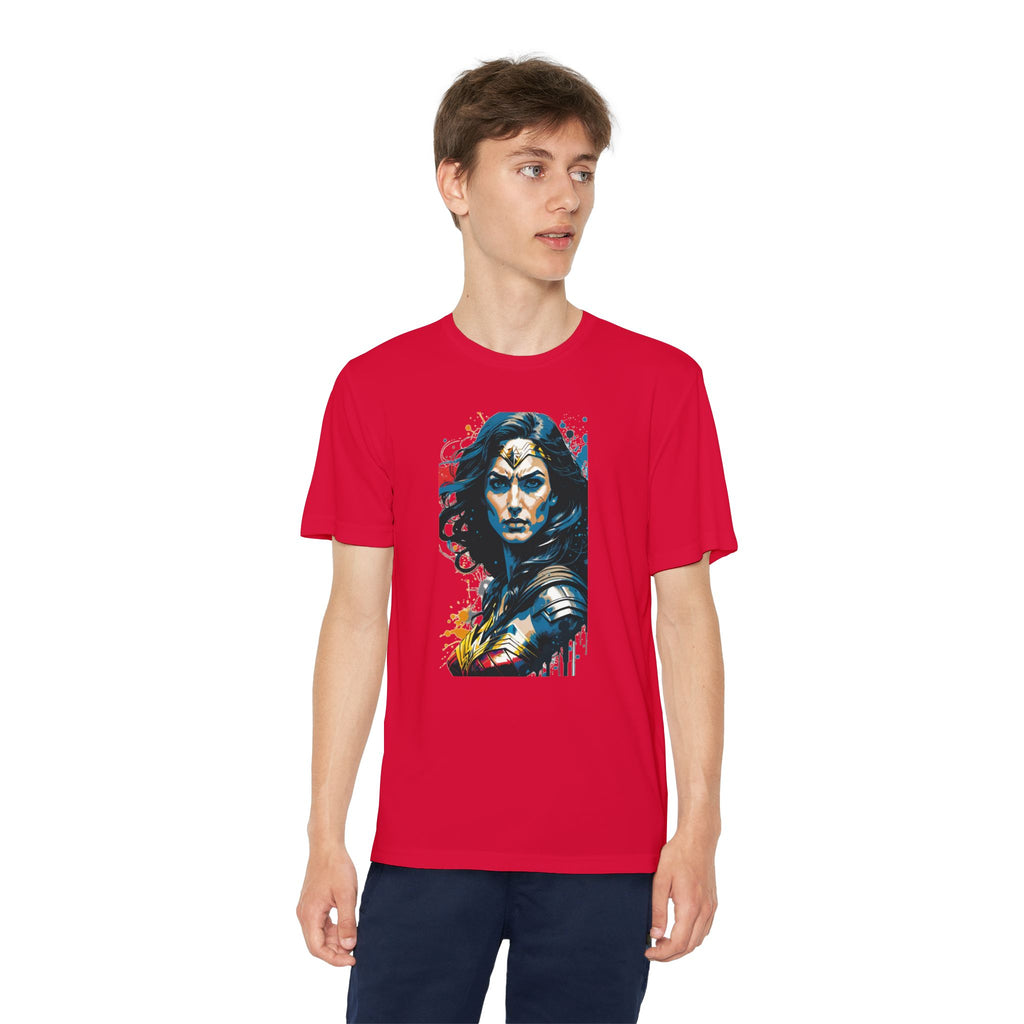 Superhero Youth T-Shirt Sports Graphic Tee, Cool Athletic Shirt for Kids