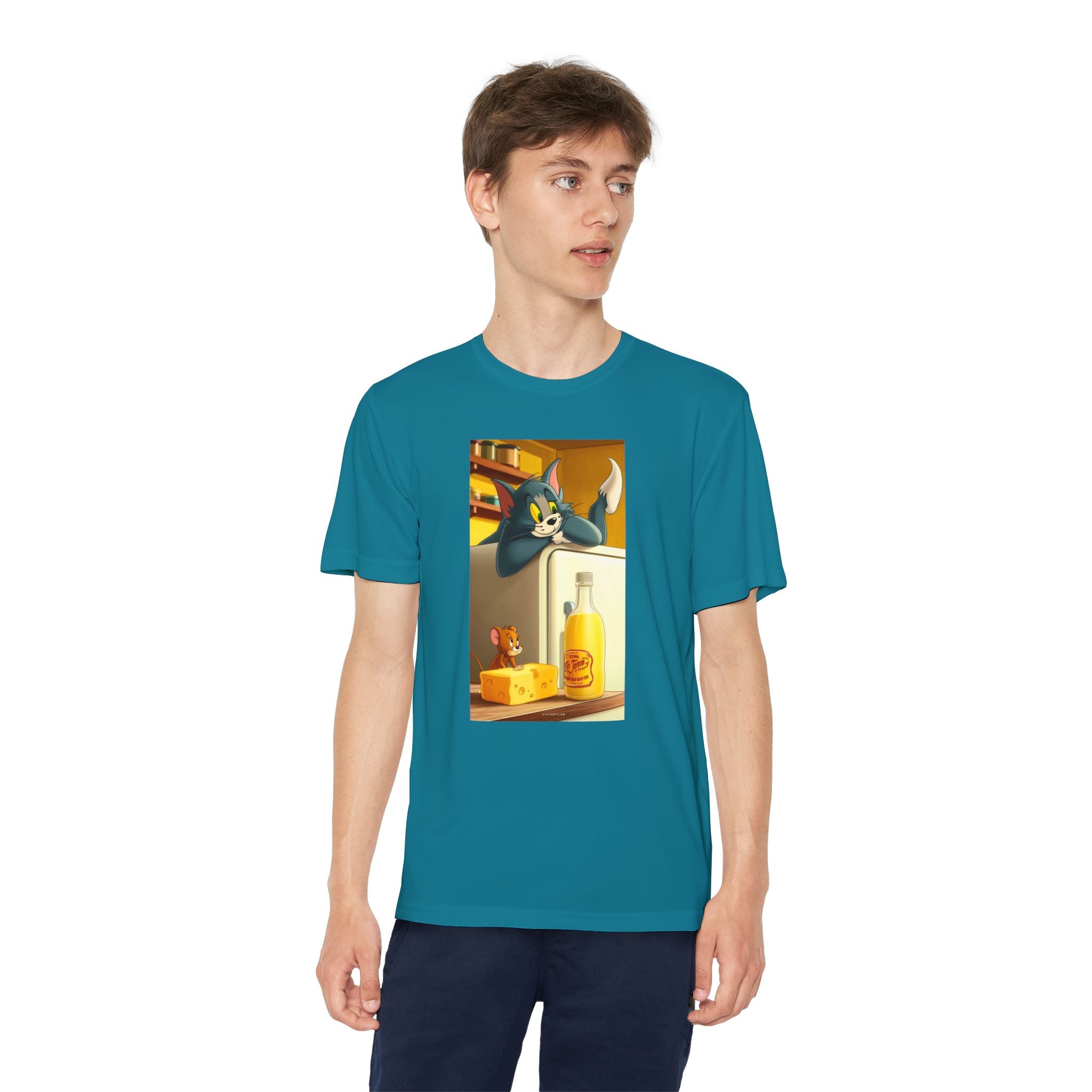 Youth Competitor Tee with Tom And Jerry design, Cartoon Graphic Kid's T-Shirt, Kids Tee, Children's Clothing, Funny Tee for Boys and Girls