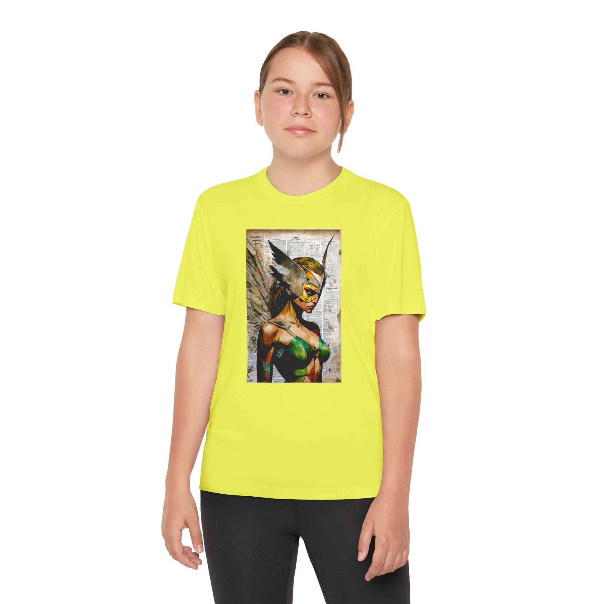 Superhero Youth T-Shirt Sports Graphic Tee, Cool Athletic Shirt for Kids