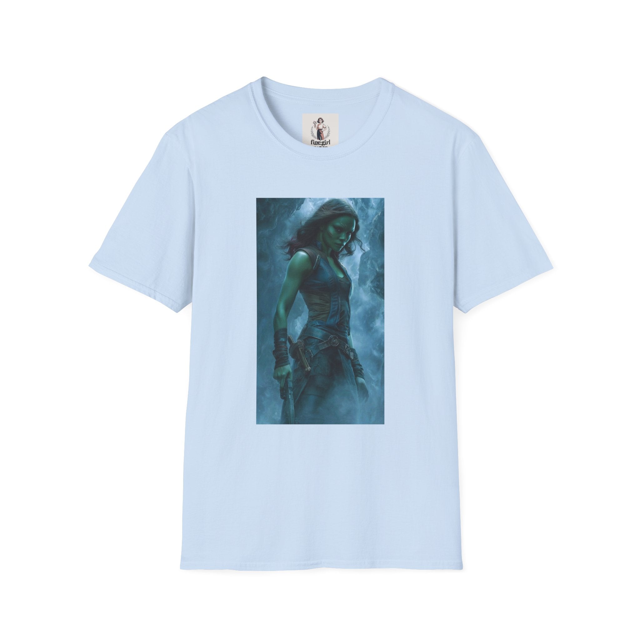 Gamora From Gardians Of The Galaxy Superhero Marvel Unisex Softstyle T-Shirt, Comic Book Tee, Geeky Clothing, Cosplay Costume Top