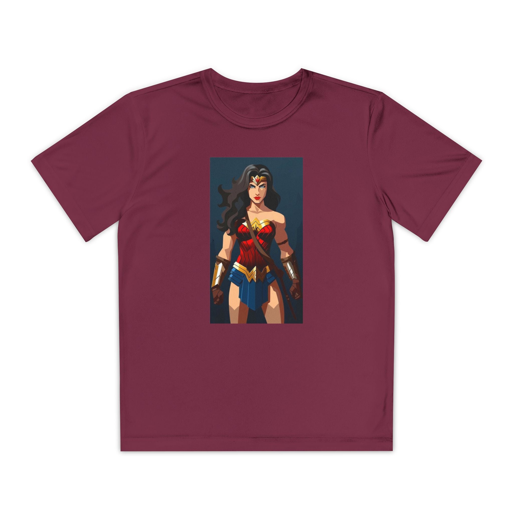 Superhero Youth T-Shirt Sports Graphic Tee, Cool Athletic Shirt for Kids
