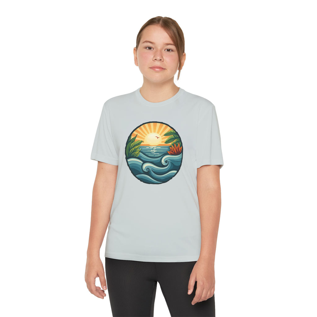 Beach Shirt Youth Competitor Tee, Kids Surf Tee, Summer Vacation Top, Ocean Lover T-Shirt, Coastal Clothing