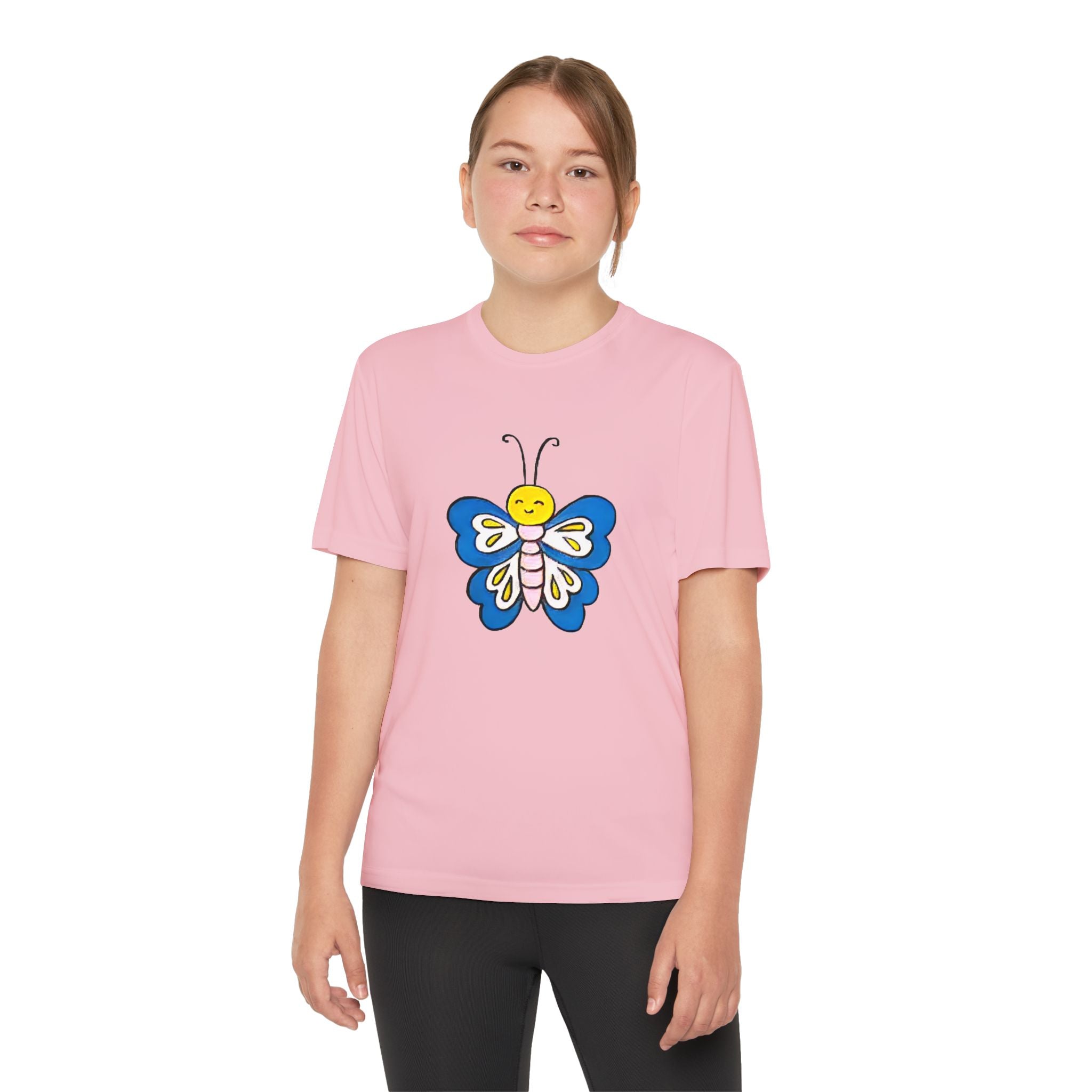 Butterffy Youth T-Shirt Sports Graphic Tee, Cool Athletic Shirt for Kids, Perfect for Sports Events, Team Spirit