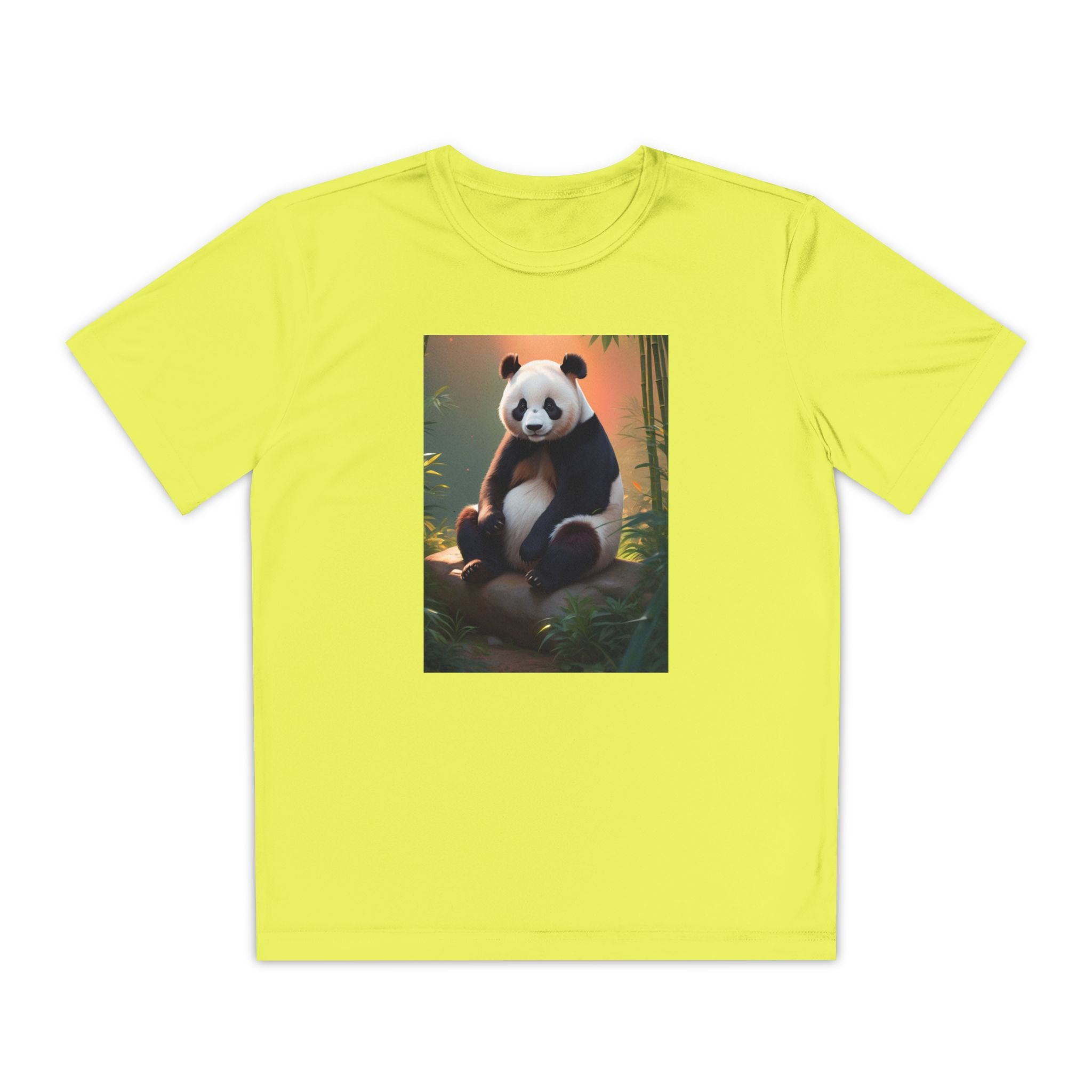Panda Youth Tee Shirt, Kids Animal Graphic Top, Cute Black and White Tee, Children's Zoo Theme Shirt, Bamboo Bear Shirt, Kid's Nature Gift