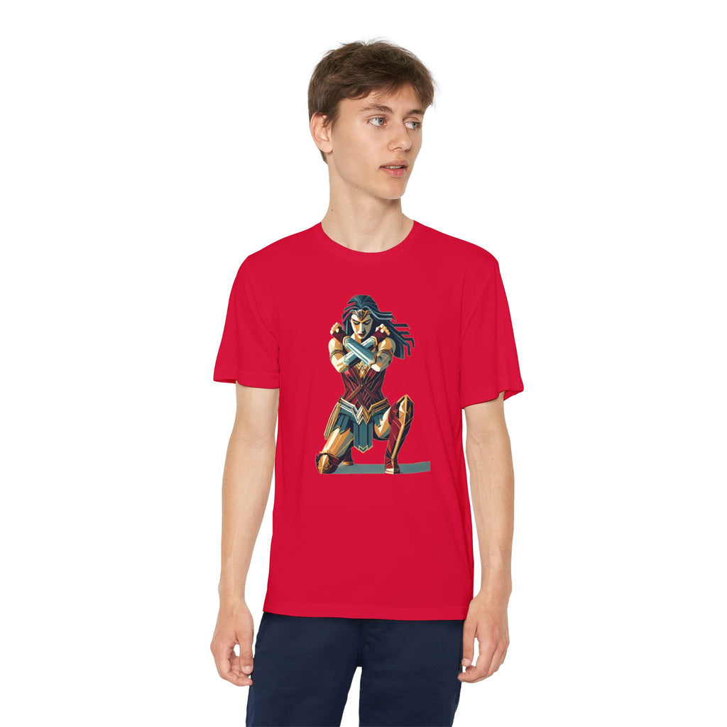Wonder Woman Youth T-Shirt Sports Graphic Tee, Cool Athletic Shirt for Kids, Perfect for Sports Events, Team Spirit