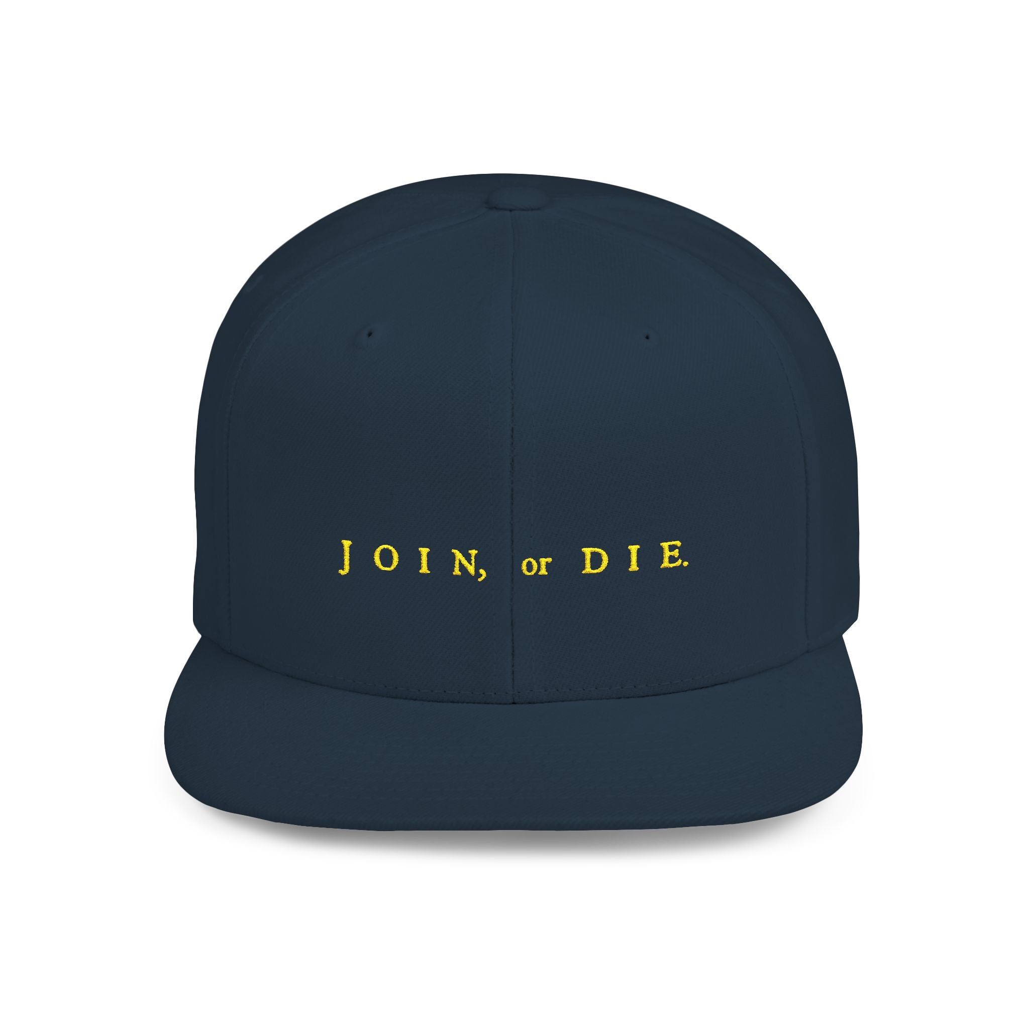Join Or Die ~ Stylish Flat Bill Snapback Hat