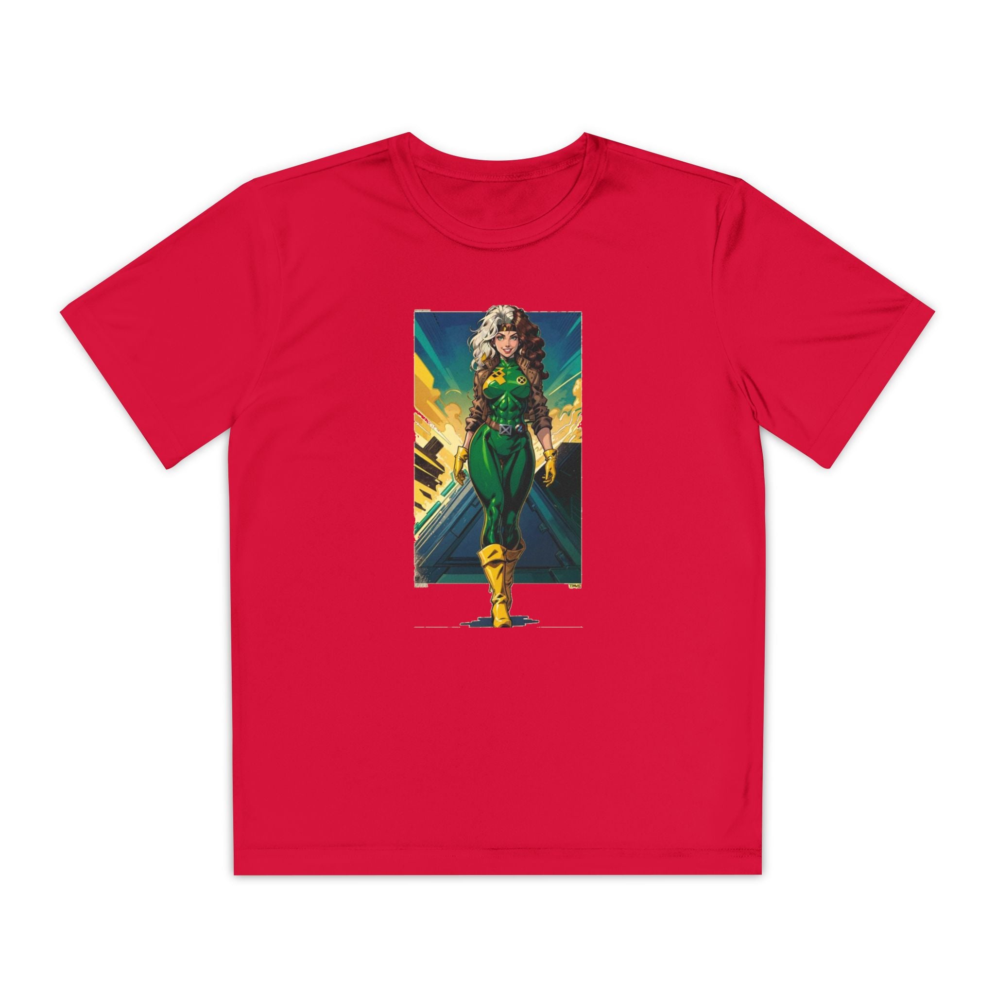Superhero Youth T-Shirt Sports Graphic Tee, Cool Athletic Shirt for Kids