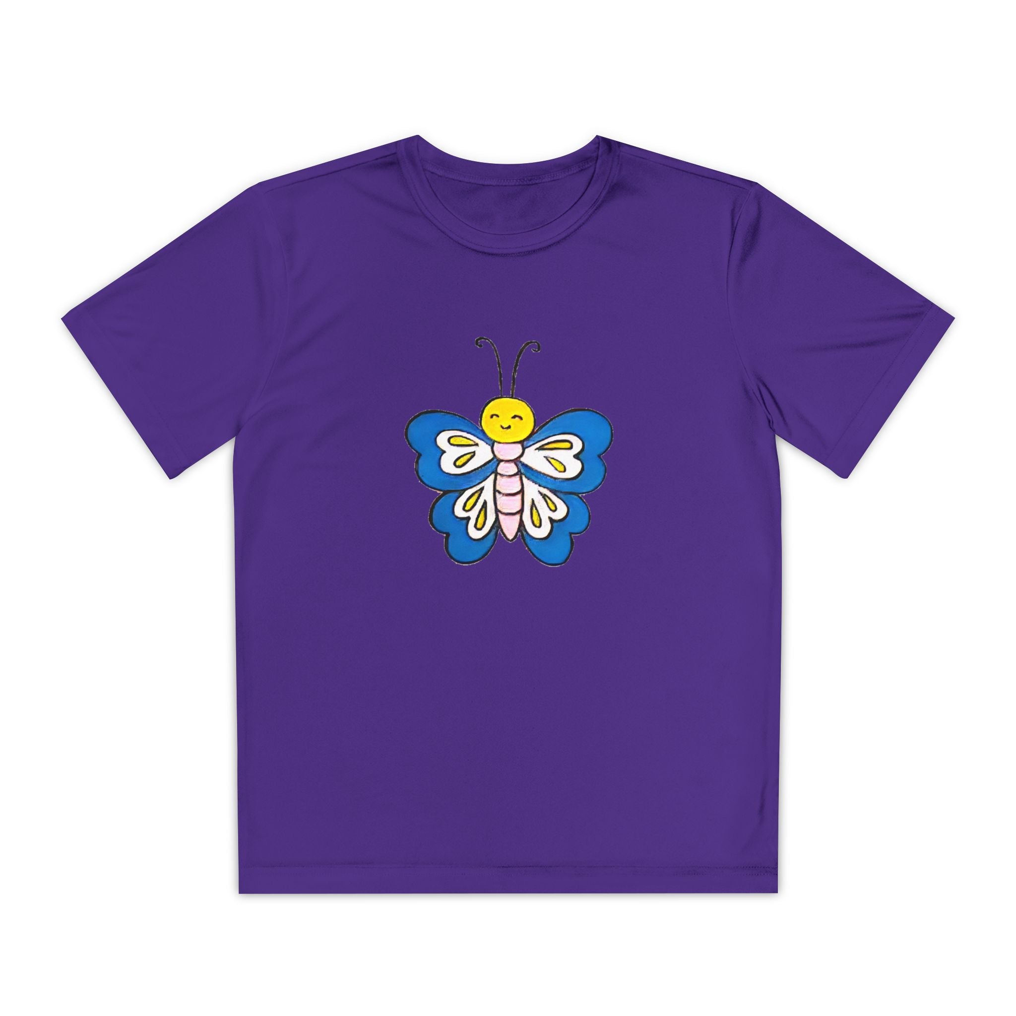 Butterffy Youth T-Shirt Sports Graphic Tee, Cool Athletic Shirt for Kids, Perfect for Sports Events, Team Spirit