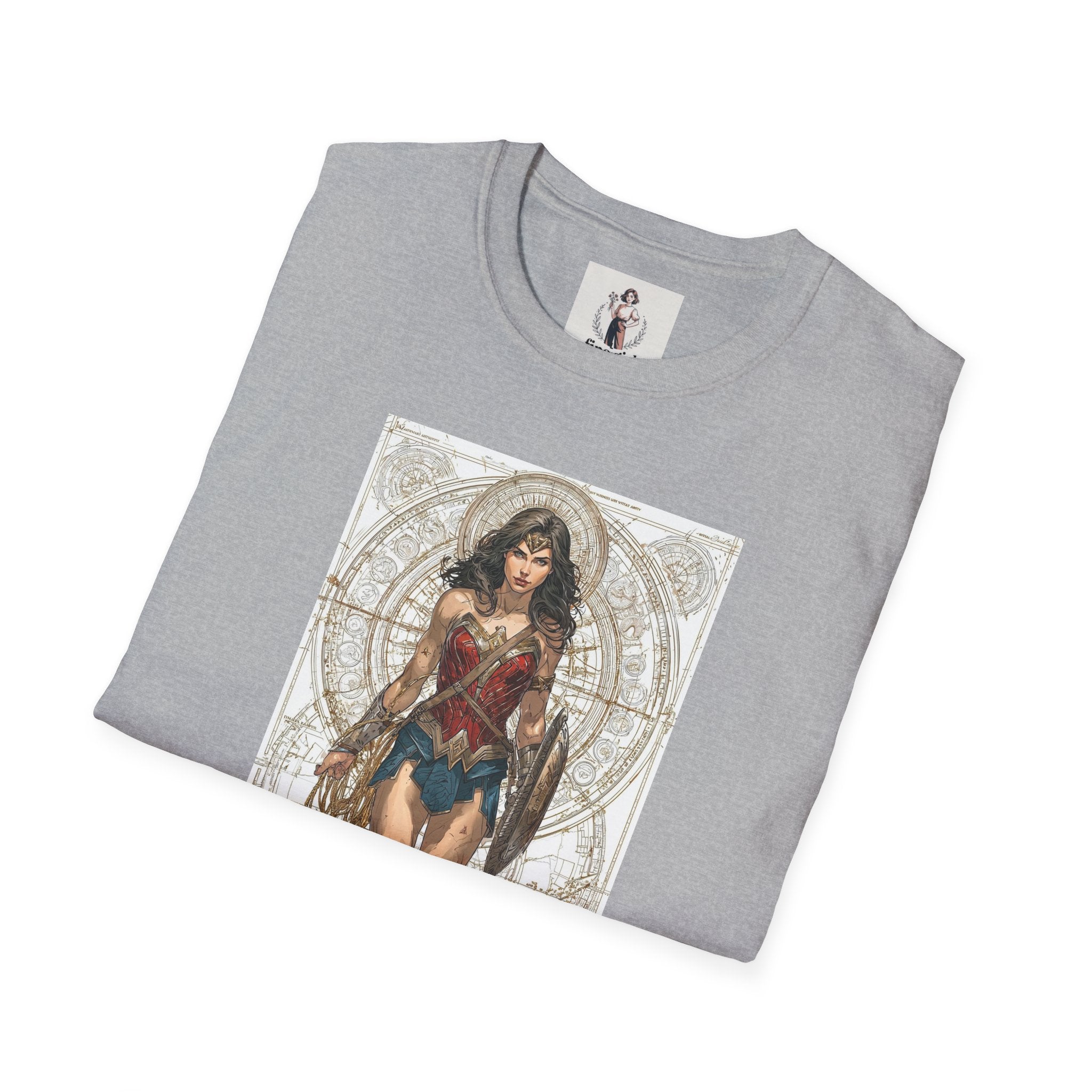 Wonder Woman Superhero Marvel Unisex Softstyle T-Shirt, Comic Book Tee, Geeky Clothing, Cosplay Costume Top