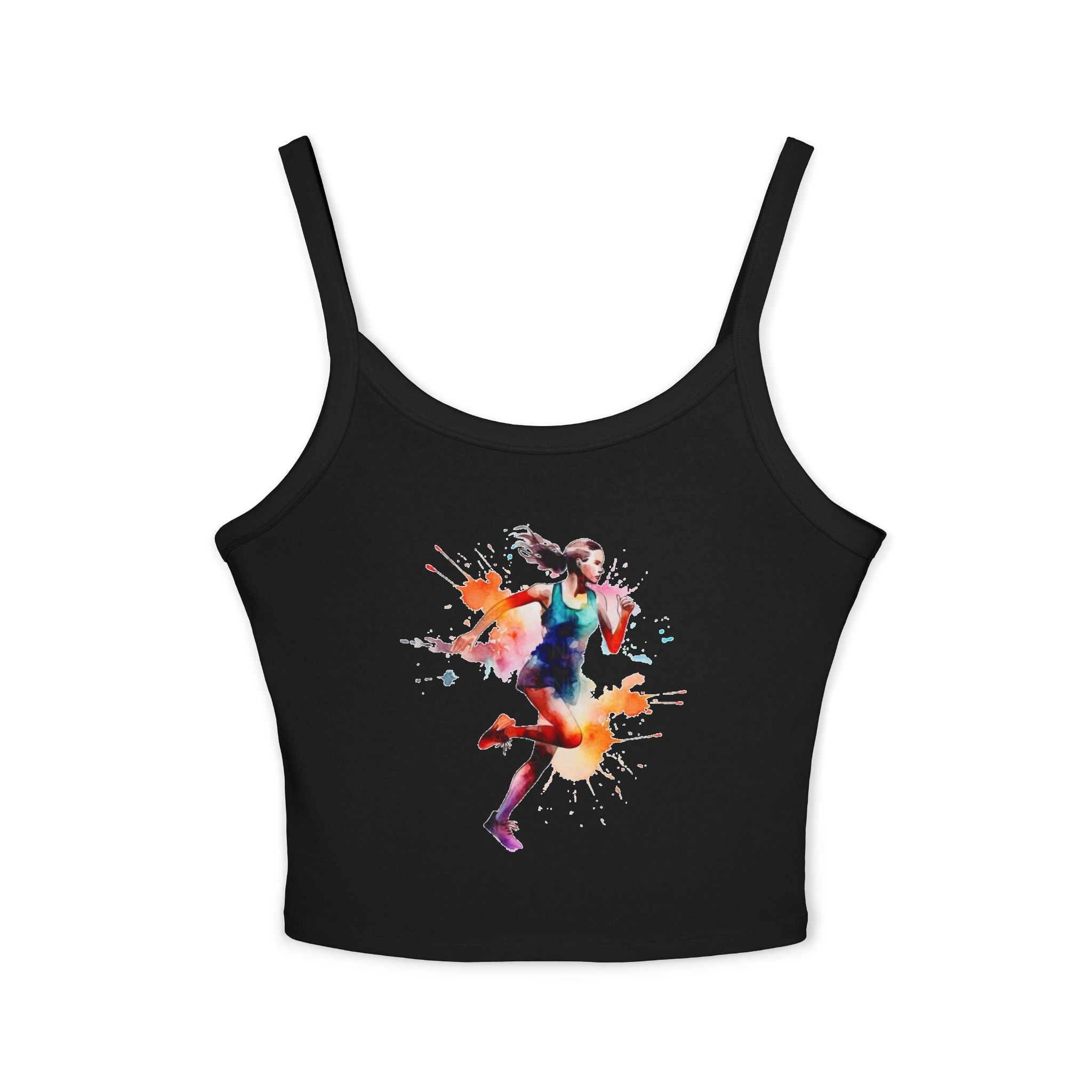 Running Woman Tank Top, Athletic Workout Top, Fitness Sleeveless Shirt, Jogging Muscle Tee, Exercise Gym Cami