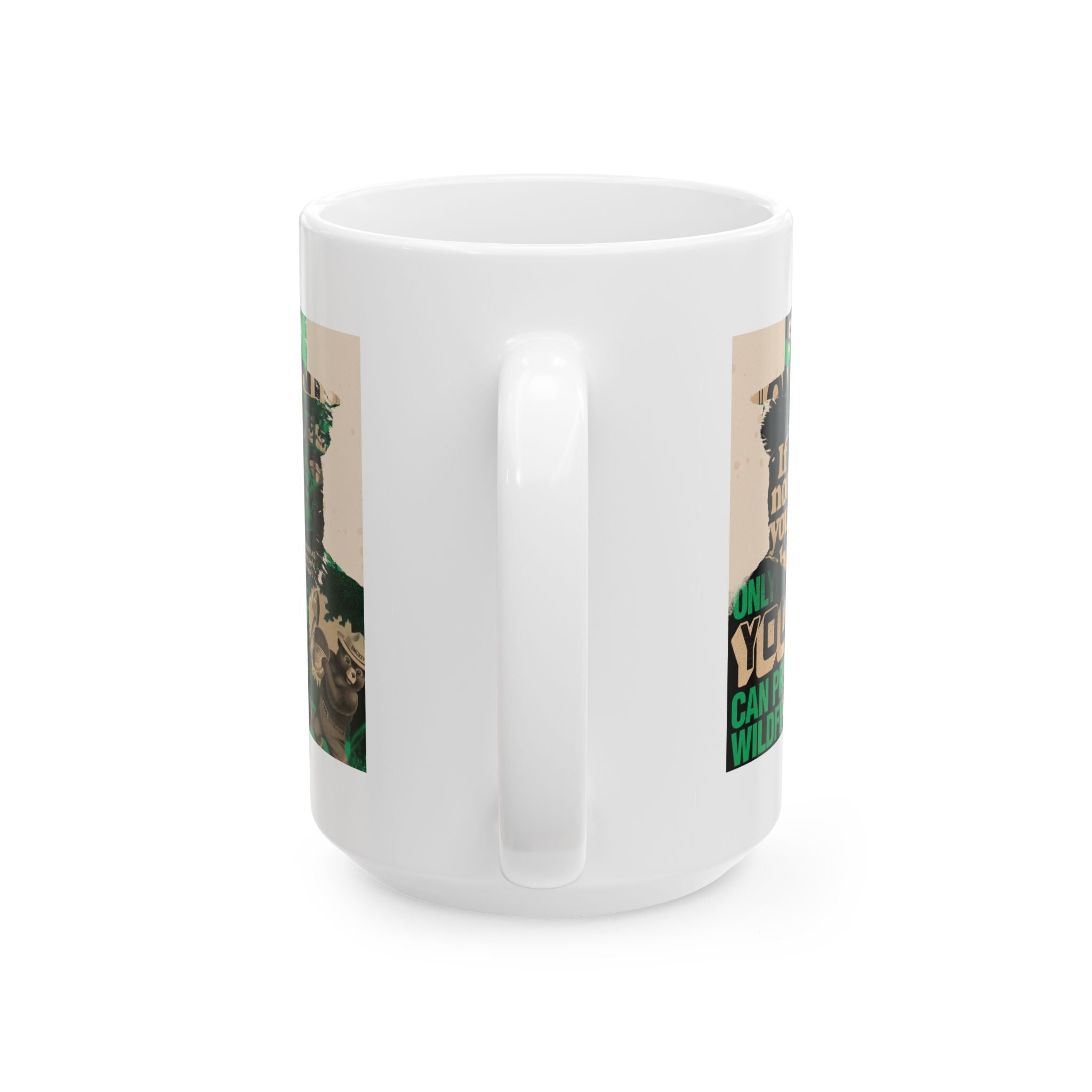 Smokey Bear Firefighter Coffee Mug, Tea Cup, Gift for First Responders, Campfire Enthusiasts, Firefighters Appreciation, Firefighting, Fire
