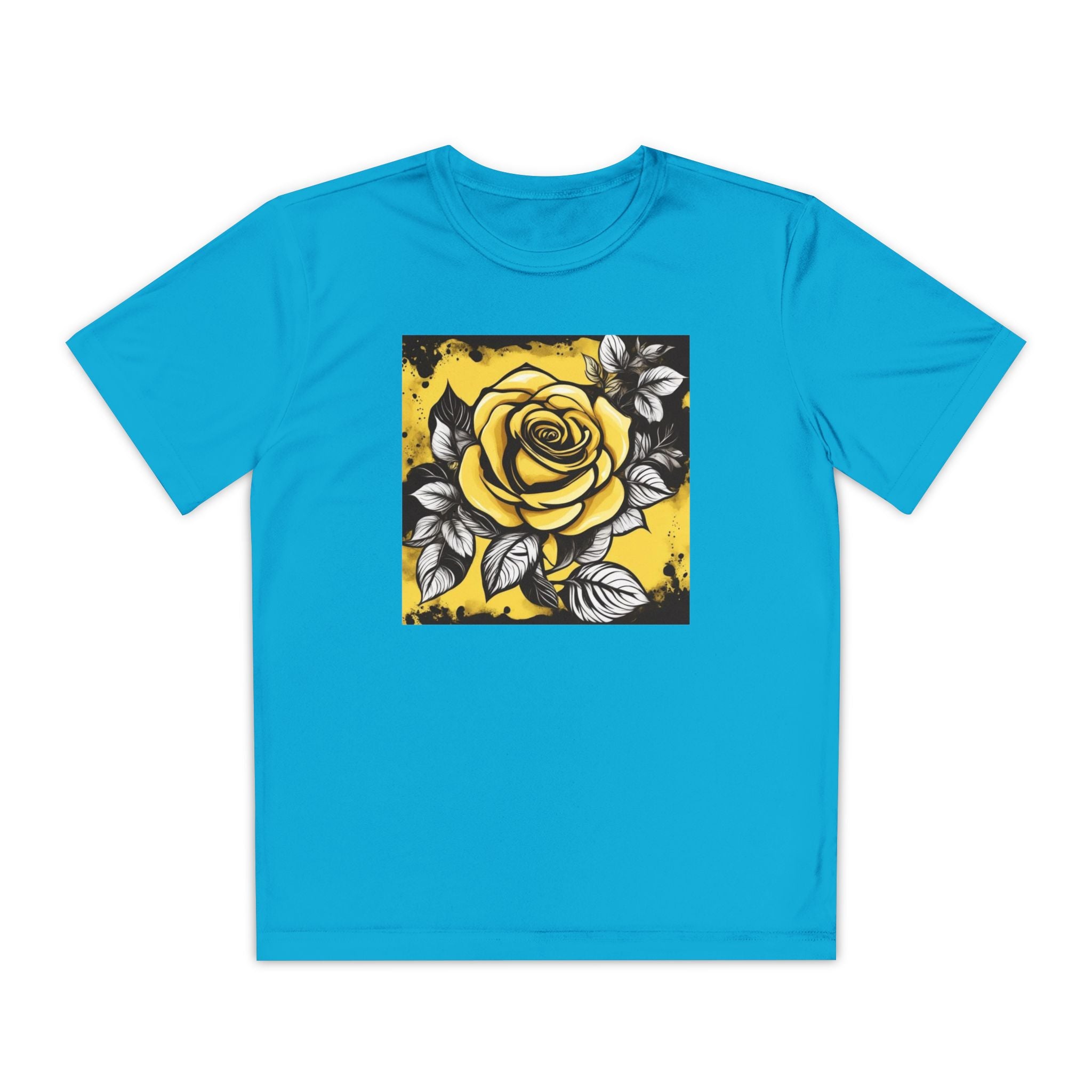Flower Youth Tshirt, Girls Floral Tee, Kids Spring Shirt, Children's Botanical Top, Teen Blossom T-Shirt