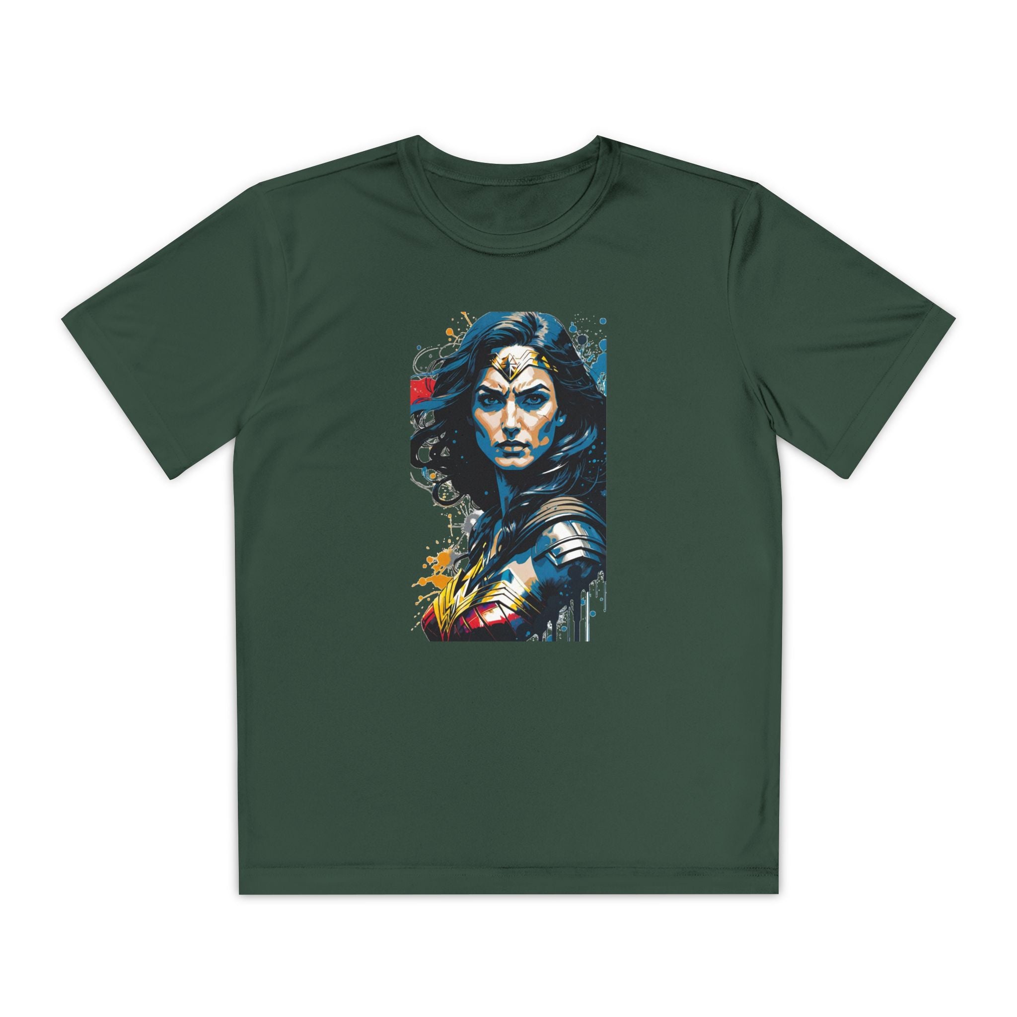 Superhero Youth T-Shirt Sports Graphic Tee, Cool Athletic Shirt for Kids