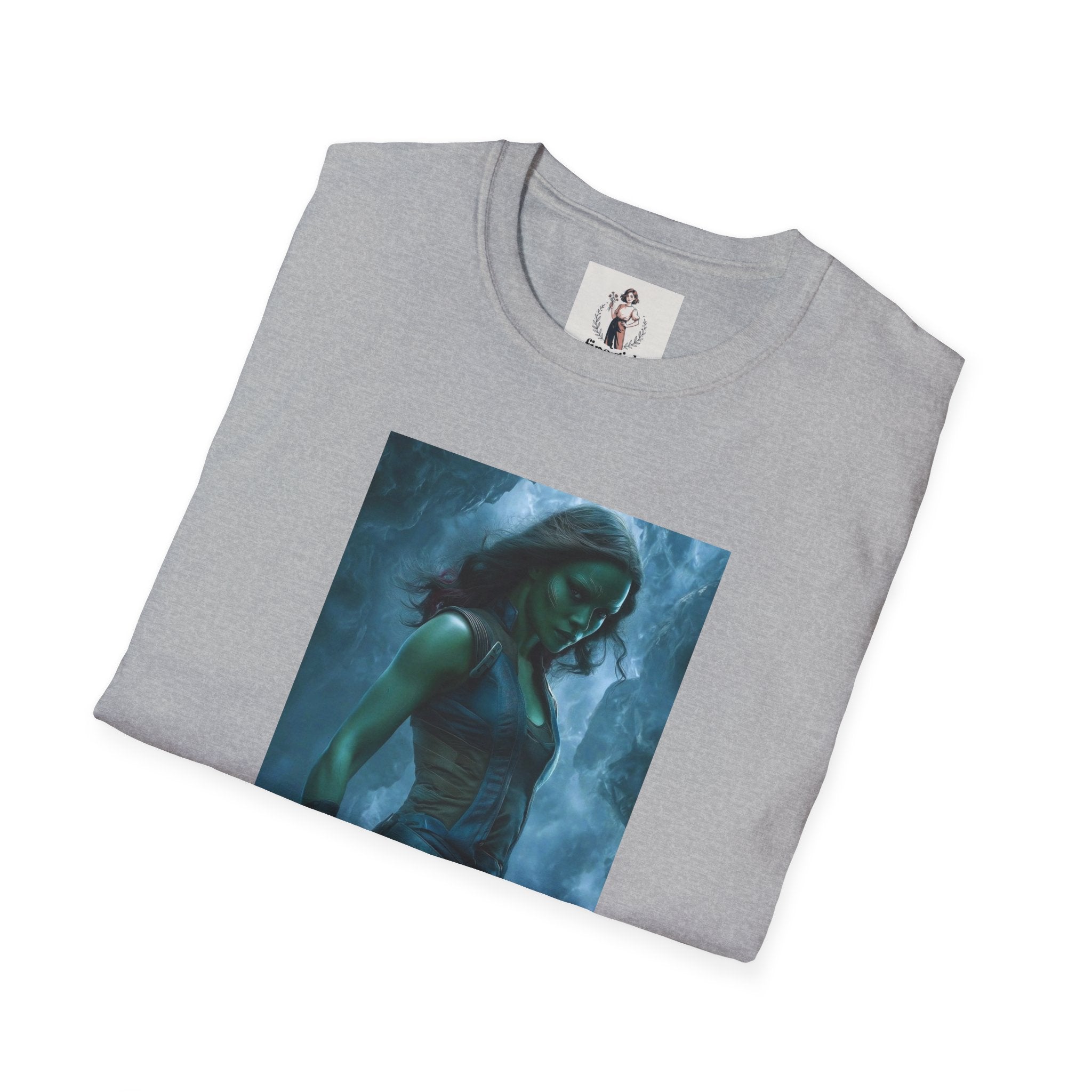 Gamora From Gardians Of The Galaxy Superhero Marvel Unisex Softstyle T-Shirt, Comic Book Tee, Geeky Clothing, Cosplay Costume Top