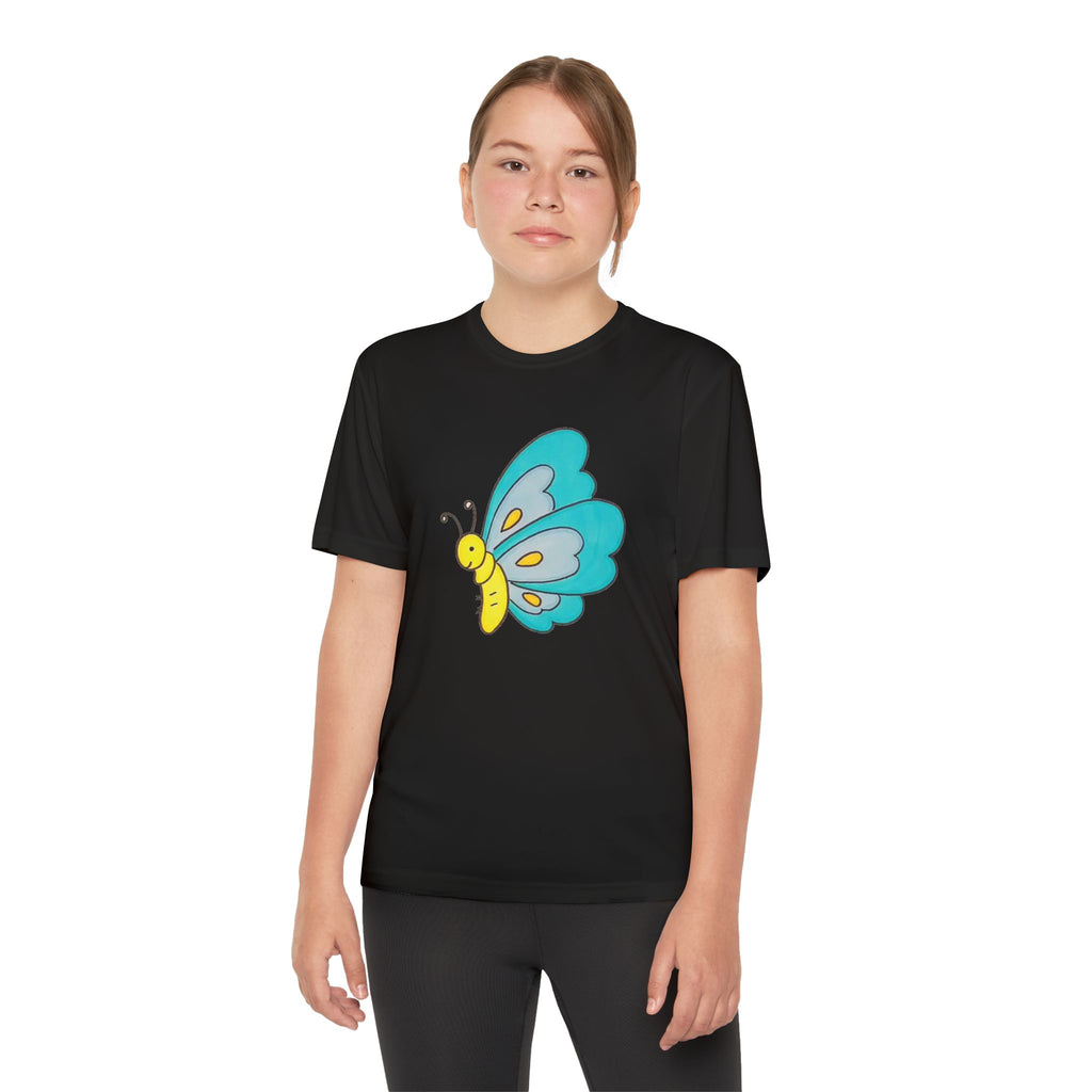 Butterffy Youth T-Shirt Sports Graphic Tee, Cool Athletic Shirt for Kids, Perfect for Sports Events, Team Spirit