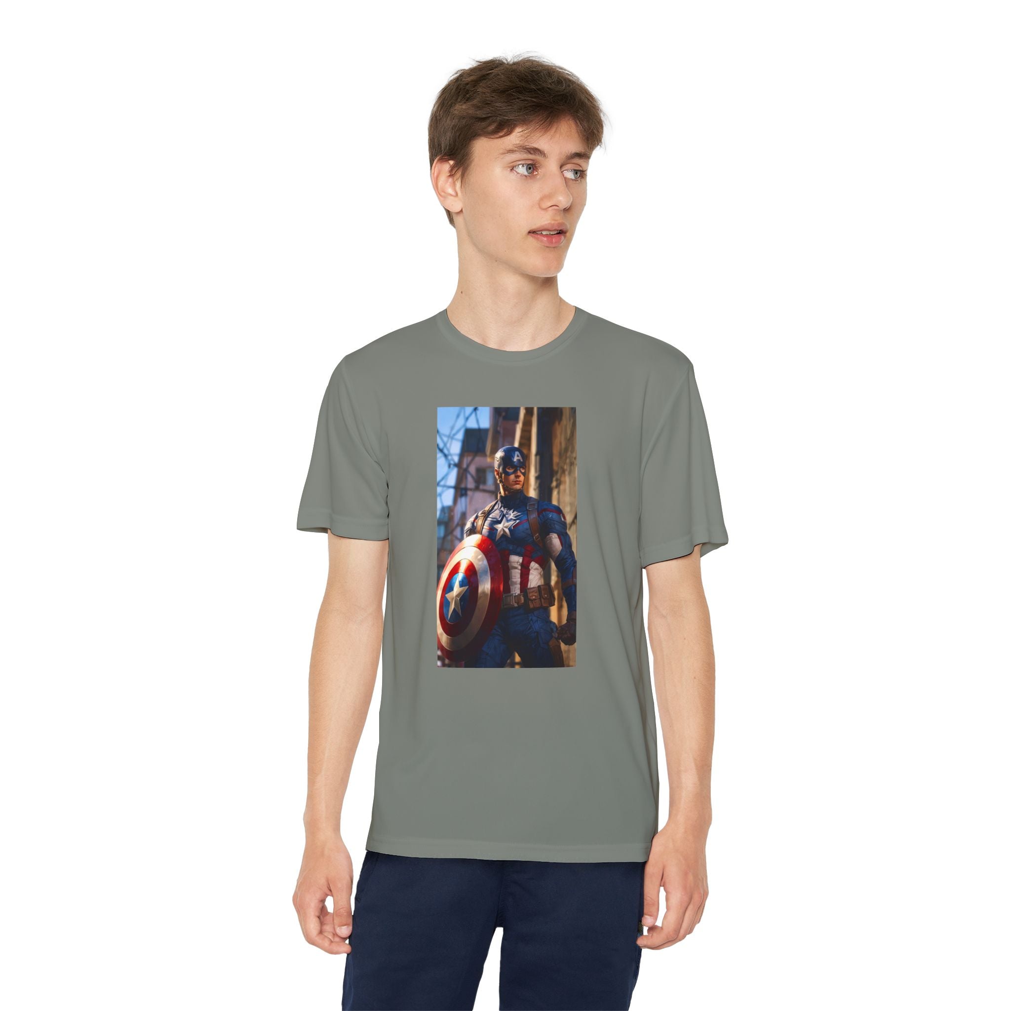 Captain America Superhero Marvel Patriotic, Kids Graphic T-Shirt, Boys Hero Top, Girls Comic Book Clothing, Birthday