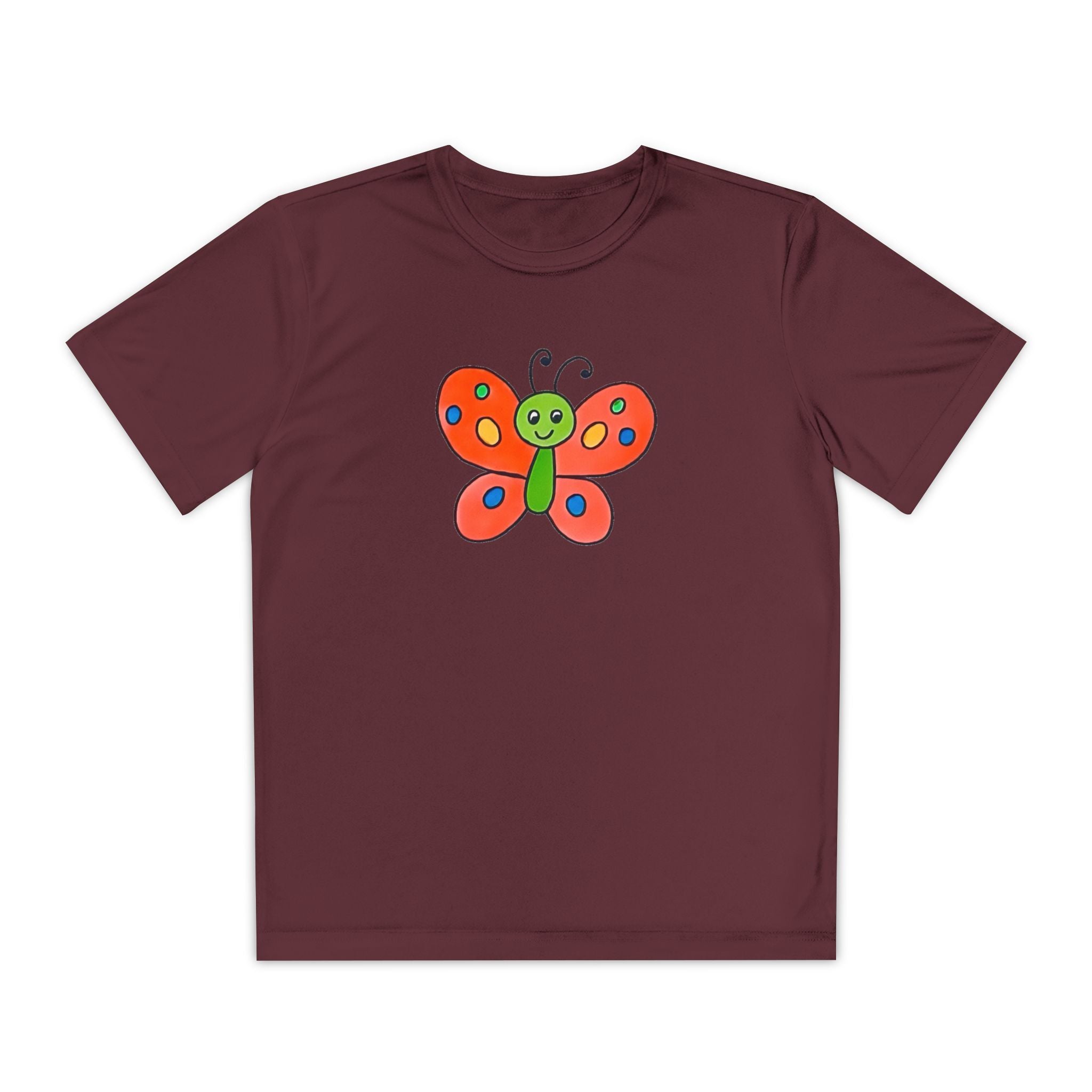 Butterffy Youth T-Shirt Sports Graphic Tee, Cool Athletic Shirt for Kids, Perfect for Sports Events, Team Spirit
