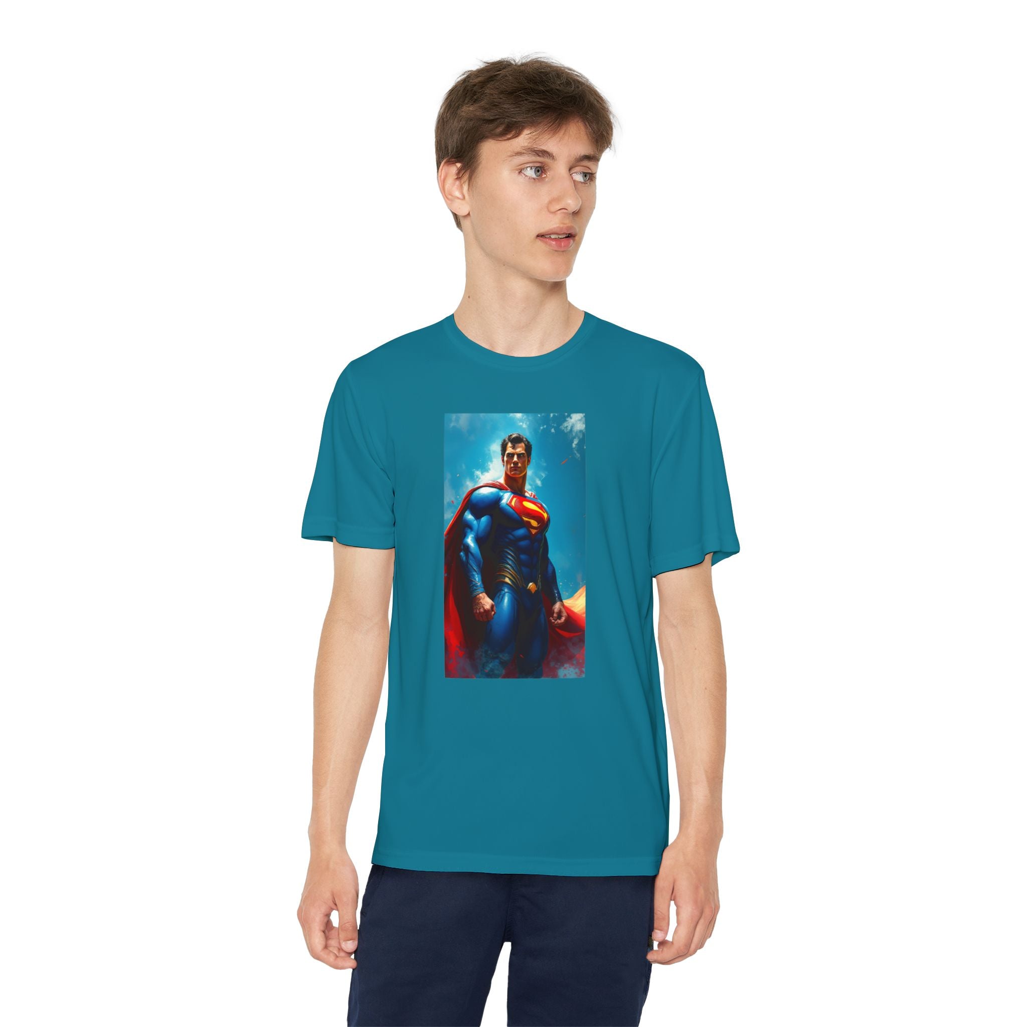Superman Superhero Marvel T-Shirt, Youth Competitor Tee,  Kids Comic Book Hero Top, Children's Graphic Tee, Youth Super Power T-Shirt