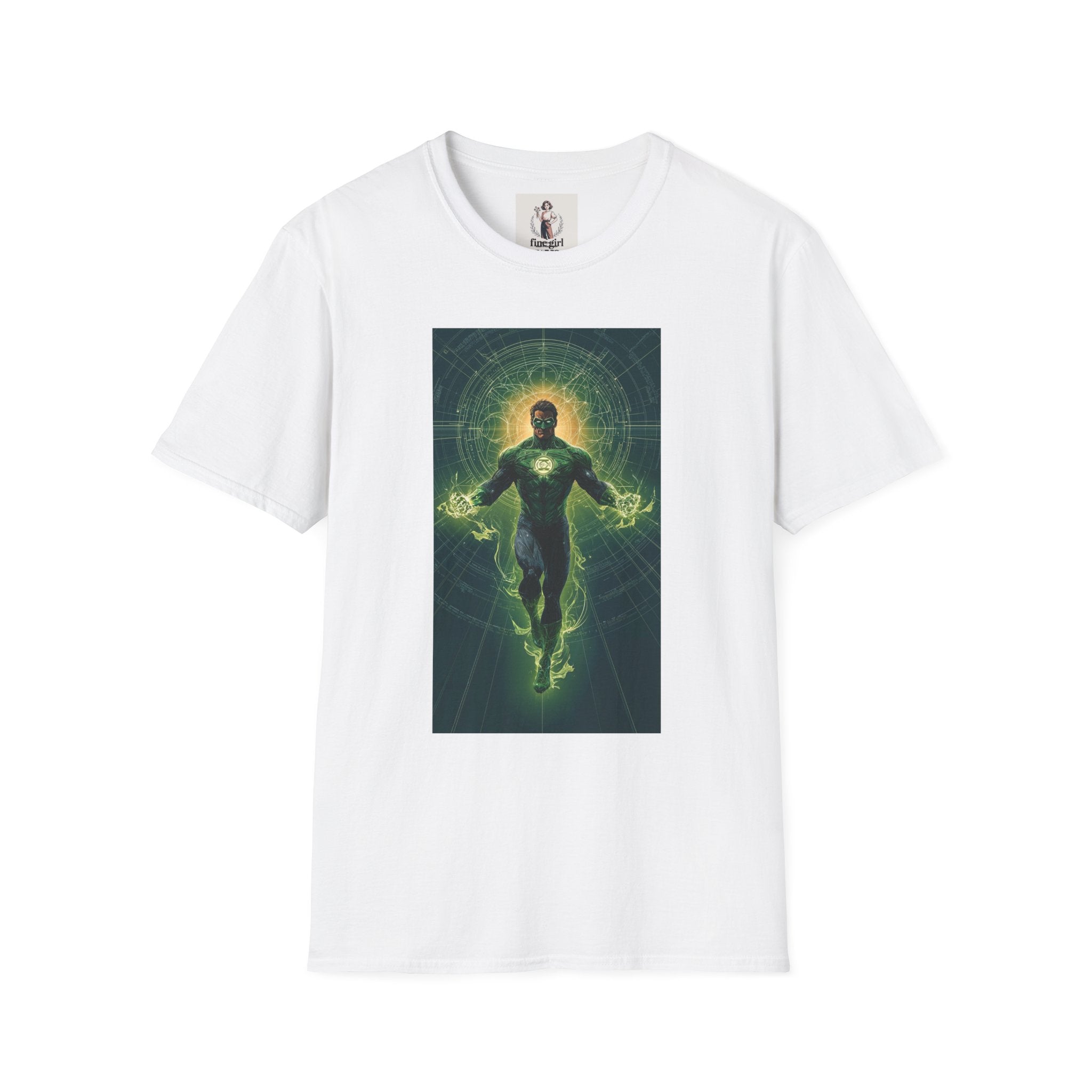 Green Lantern Superhero Marvel Unisex Softstyle T-Shirt, Comic Book Tee, Graphic Novel Shirt, Geeky Clothing, Cosplay Costume Top