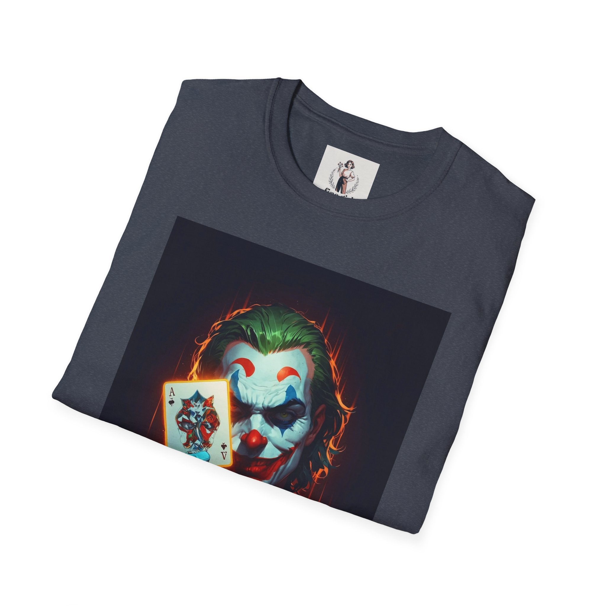 The Joker Superhero Marvel Unisex Softstyle T-Shirt, Comic Book Tee, Geeky Clothing, Cosplay Costume Top