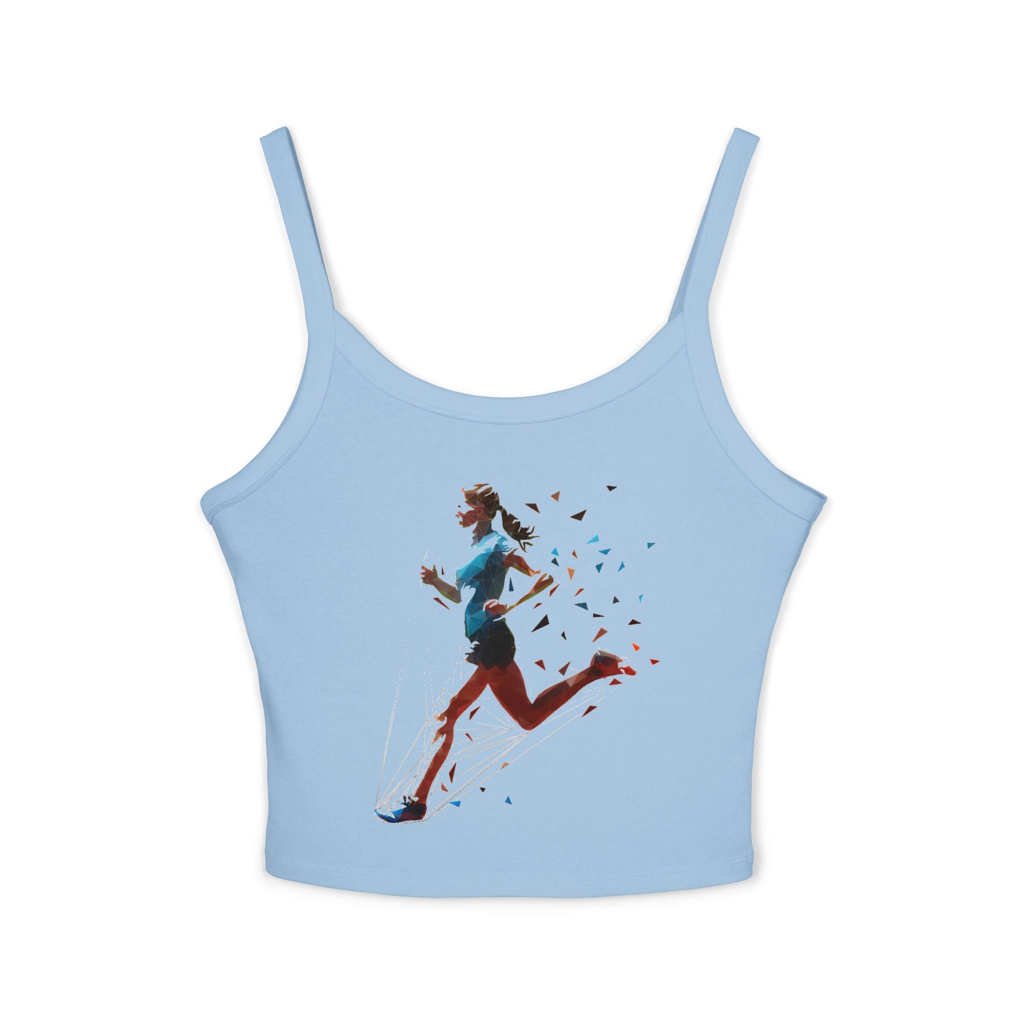 Running Woman Tank Top, Athletic Workout Top, Fitness Sleeveless Shirt, Jogging Muscle Tee, Exercise Gym Cami