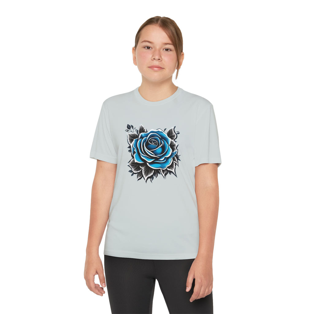 Flower Youth T-Shirt Sports Graphic Tee, Cool Athletic Shirt for Kids
