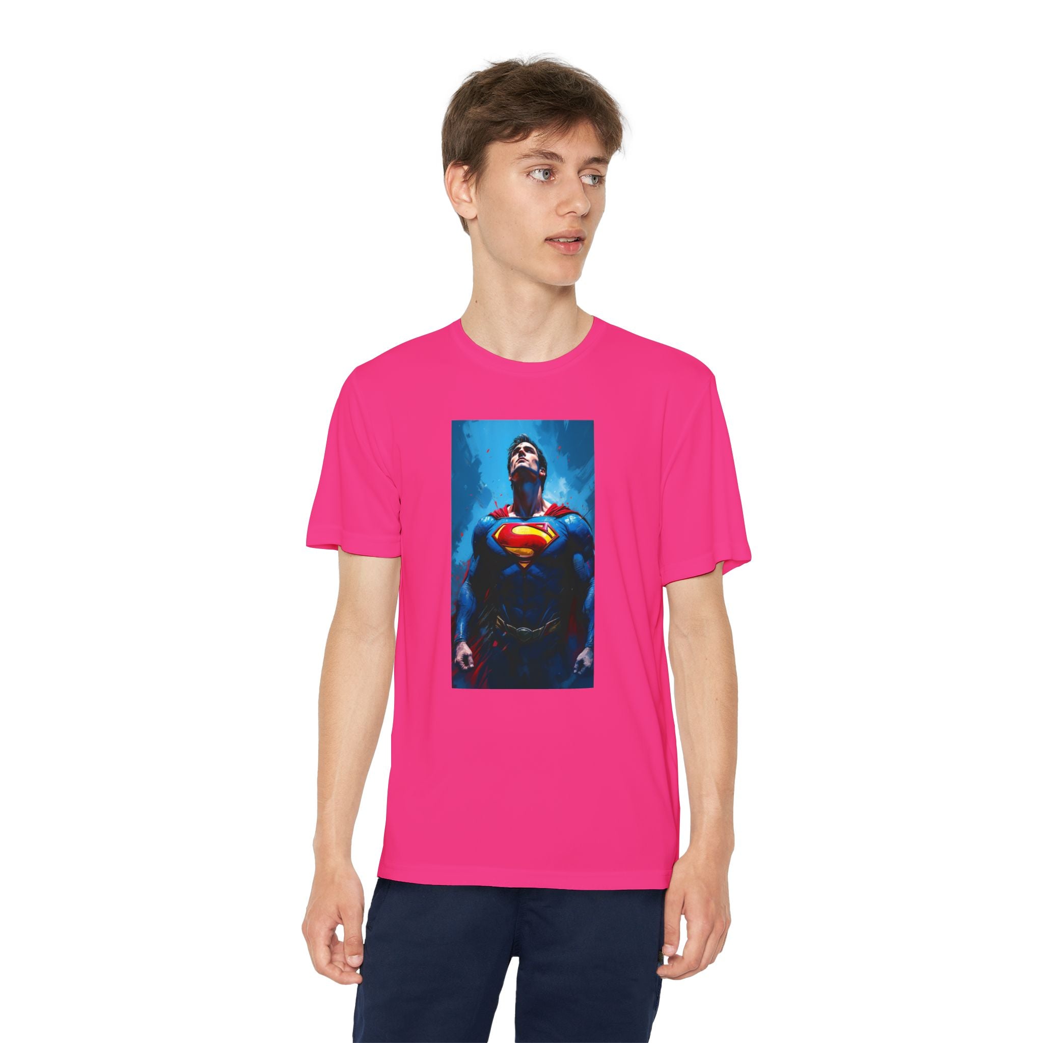 Superman Superhero Marvel T-Shirt, Youth Competitor Tee,  Kids Comic Book Hero Top, Children's Graphic Tee, Youth Super Power T-Shirt