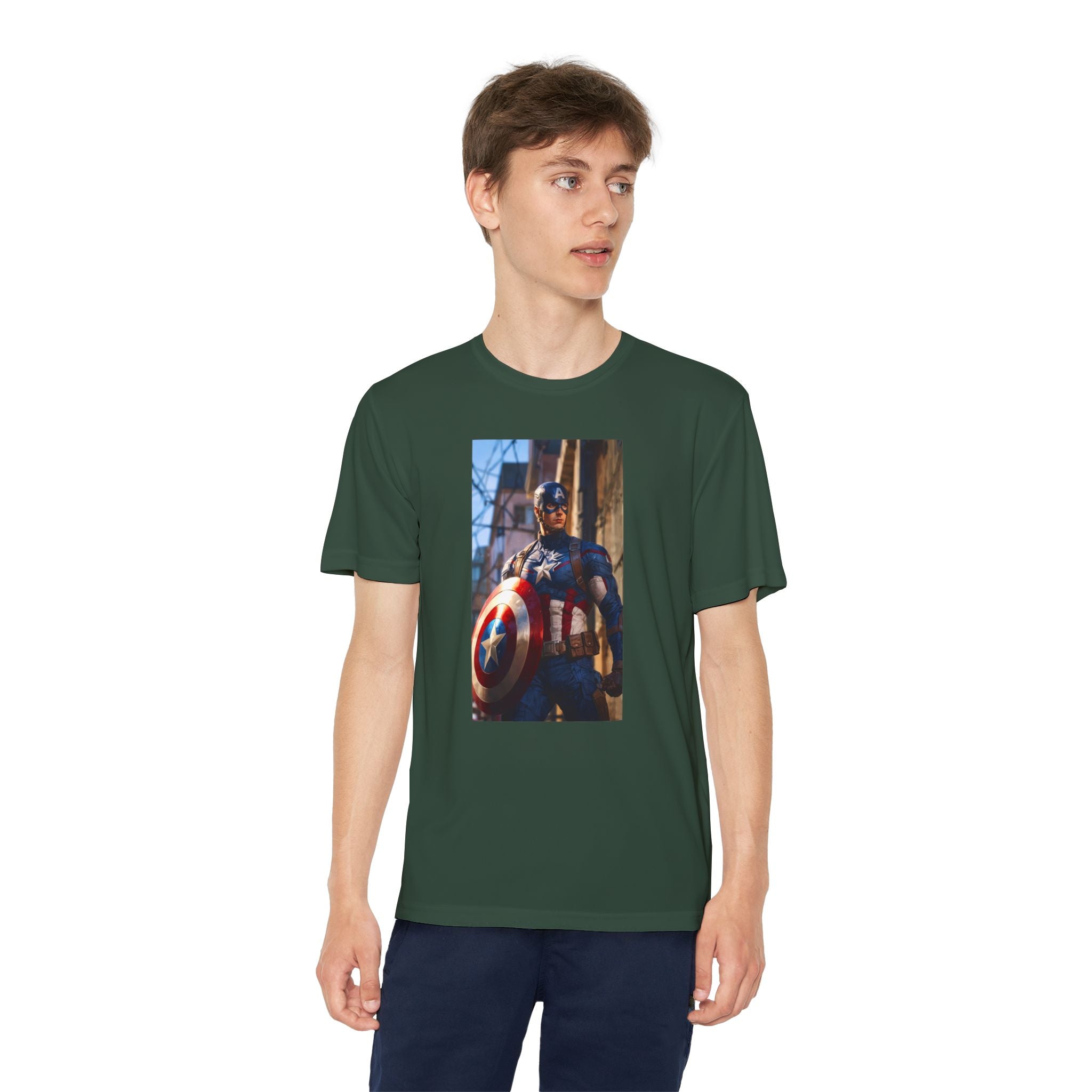 Captain America Superhero Marvel Patriotic, Kids Graphic T-Shirt, Boys Hero Top, Girls Comic Book Clothing, Birthday