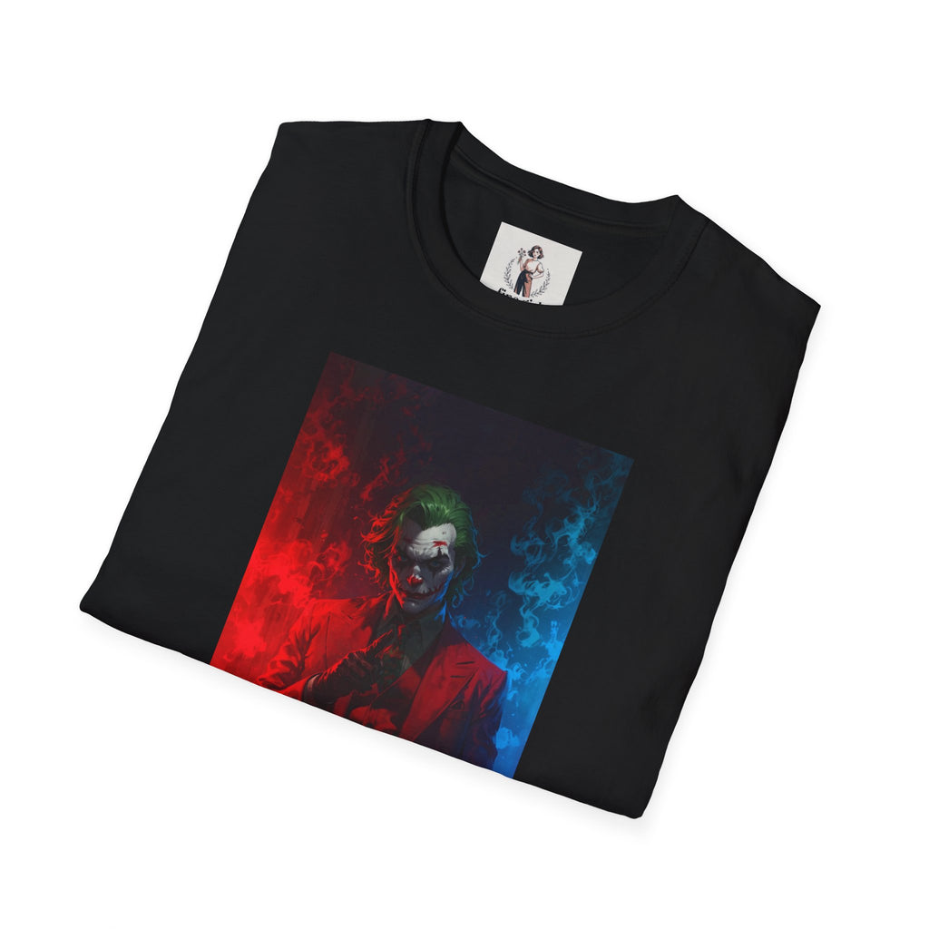 The Joker Superhero Marvel Unisex Softstyle T-Shirt, Comic Book Tee, Geeky Clothing, Cosplay Costume Top