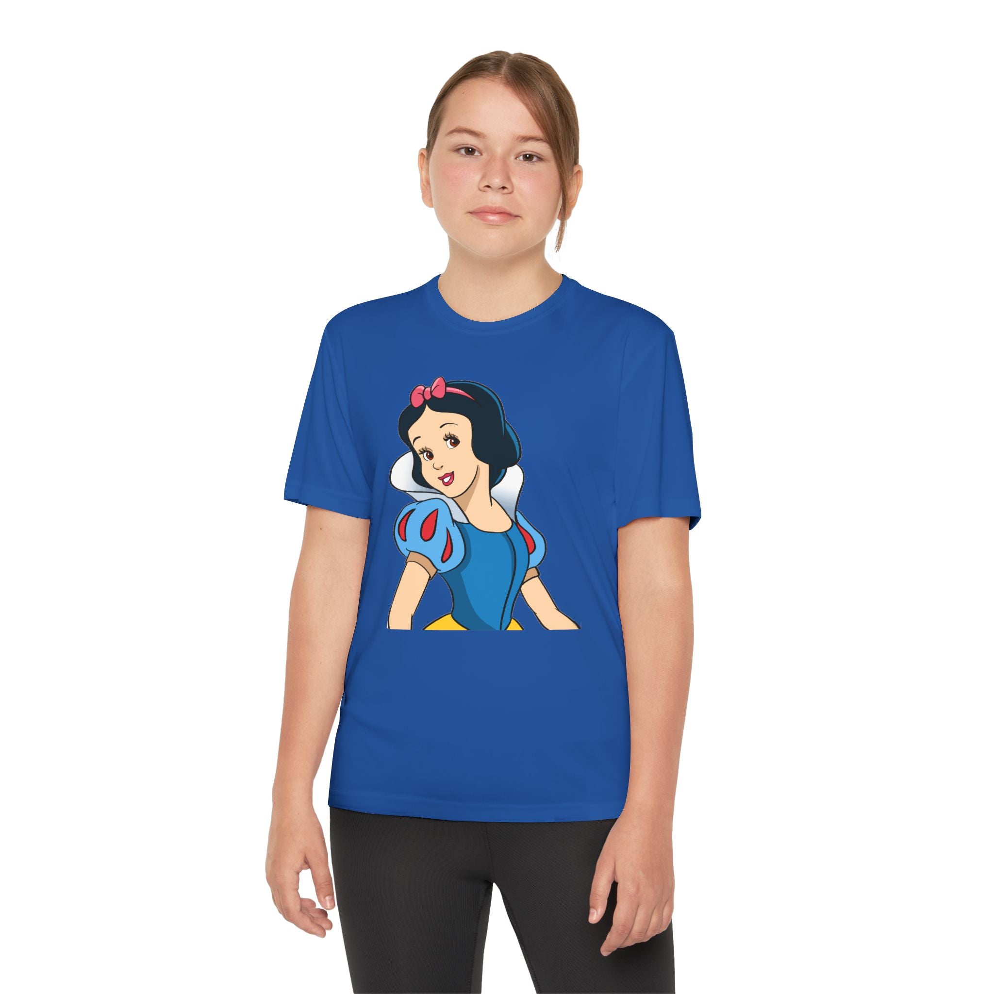 Snow White Youth T-Shirt Sports Graphic Tee, Cool Athletic Shirt for Kids, Perfect for Sports Events, Team Spirit