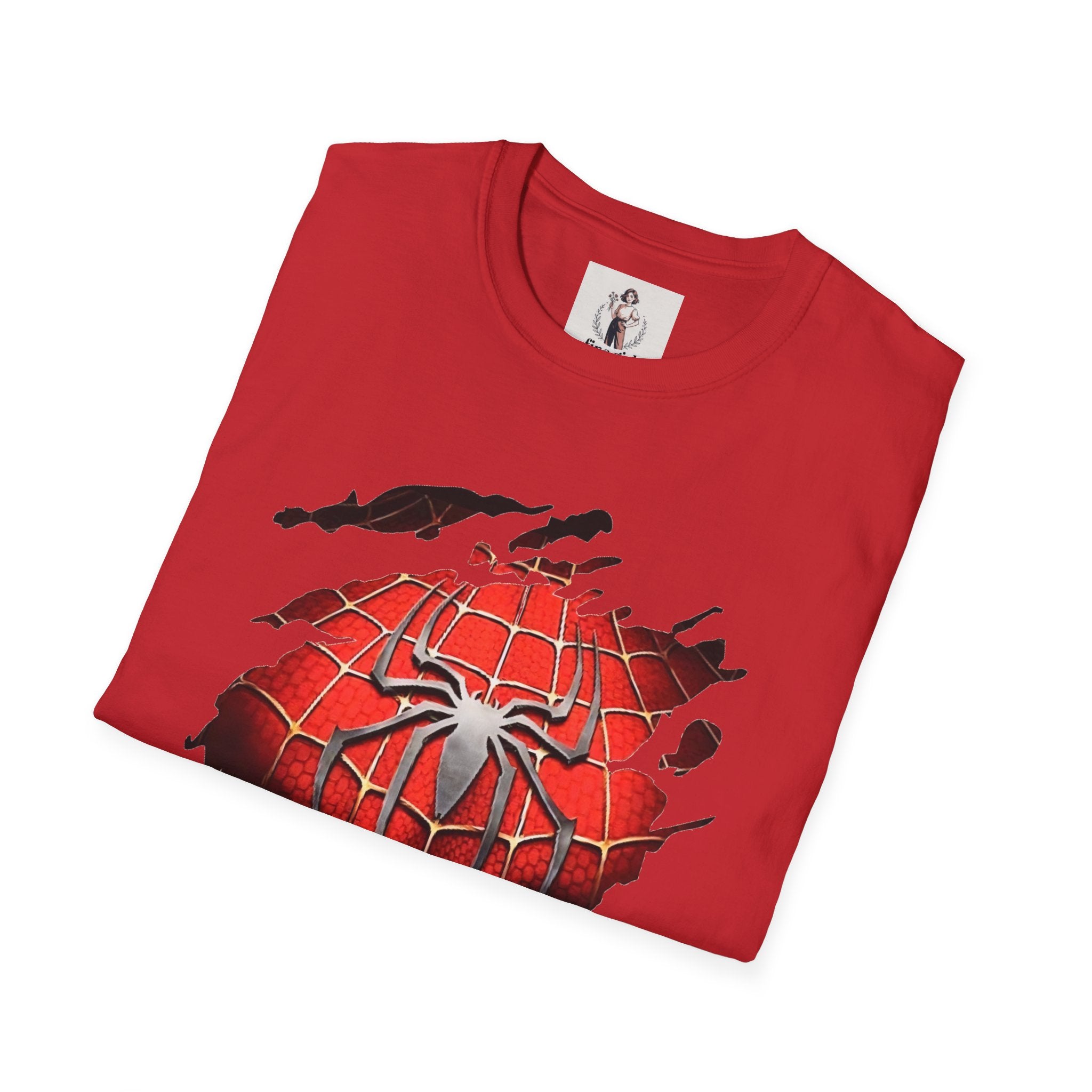Spiderman Superhero Marvel Unisex Softstyle T-Shirt, Comic Book Tee, Geeky Clothing, Cosplay Costume Top