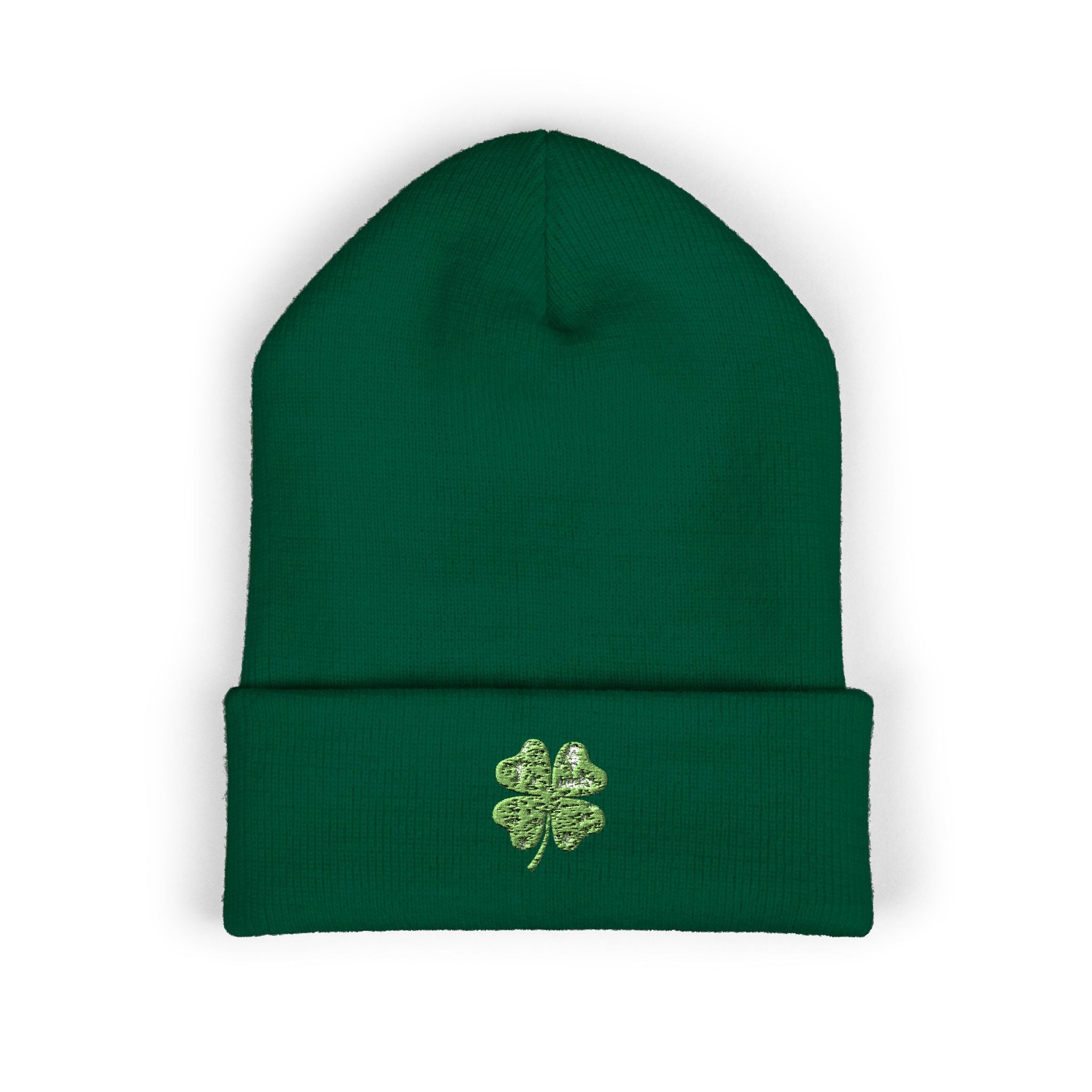 St. Patrick's Day 4-Leaf Clover Embroidered Beanie