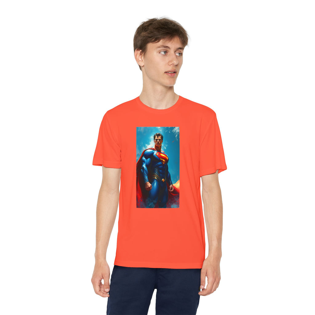 Superman Superhero Marvel T-Shirt, Youth Competitor Tee,  Kids Comic Book Hero Top, Children's Graphic Tee, Youth Super Power T-Shirt