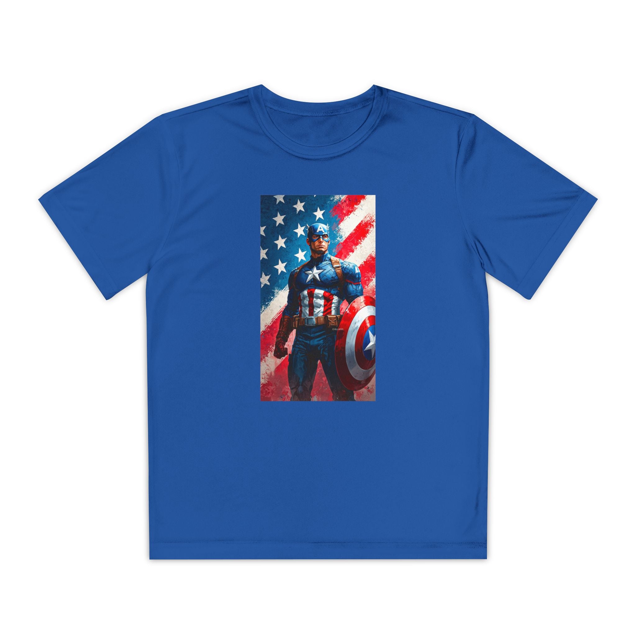 Captain America Superhero Marvel Patriotic, Kids Graphic T-Shirt, Boys Hero Top, Girls Comic Book Clothing, Birthday
